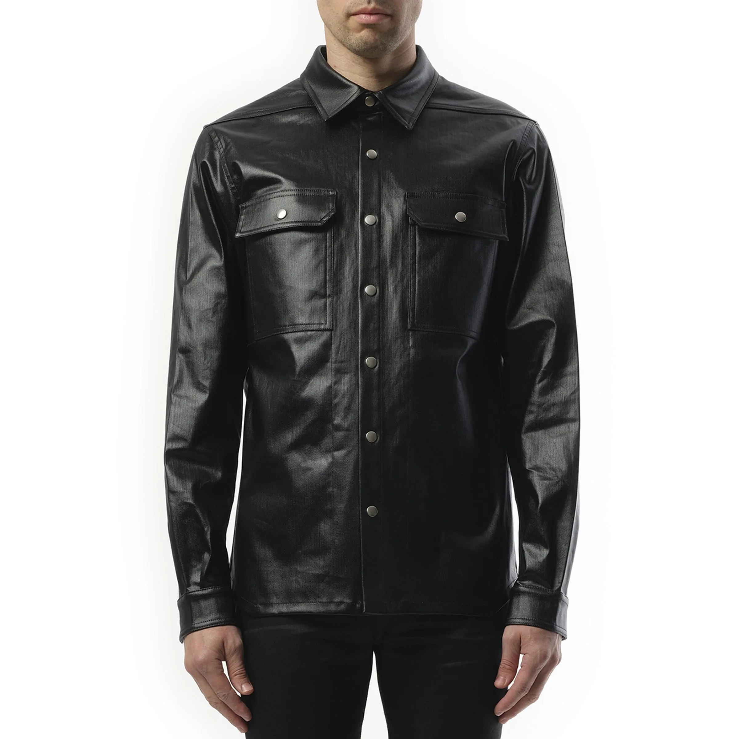 Denim Outershirt in Black sold by MARAIS