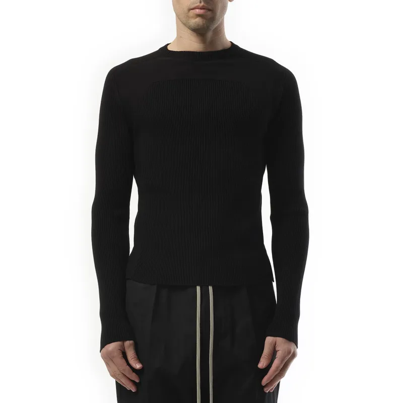 Ribbed Geo Sweater in Black sold by MARAIS