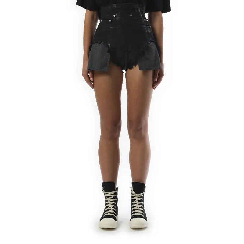 Dirt Cutoffs Shorts in Black made by Rick Owens