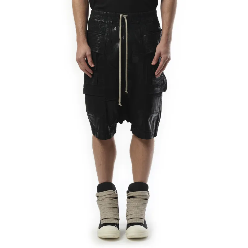 Foil Denim Creatch Cargo Pods in Black made by Rick Owens