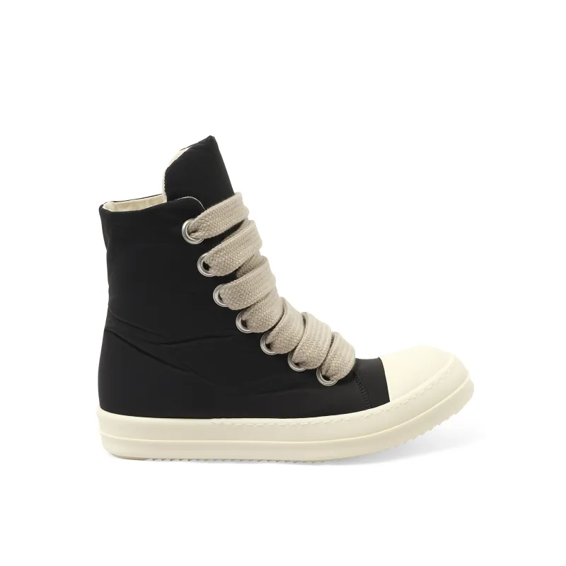 Jumbo Lace Puffer Sneaker in Black/Milk sold by MARAIS