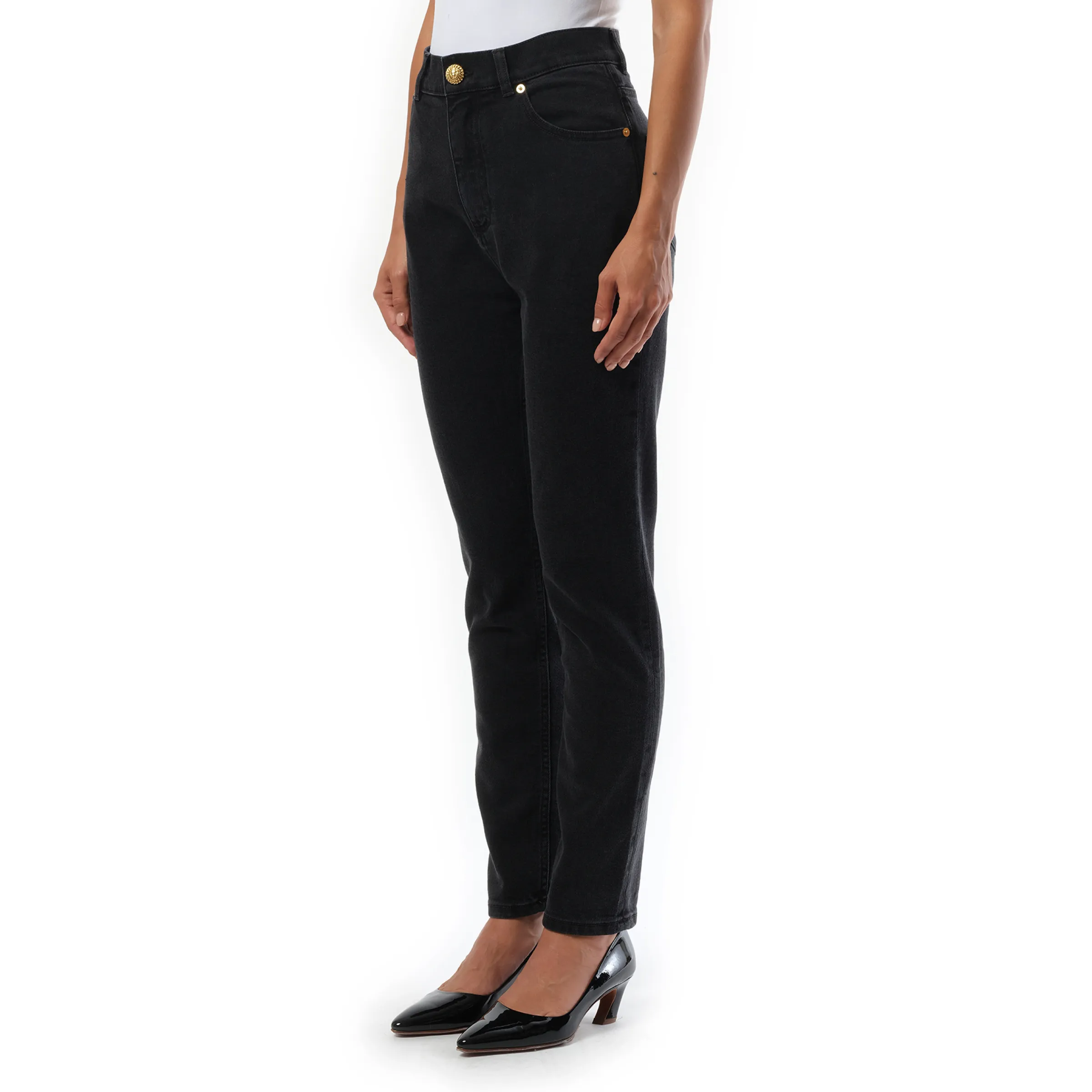 5 Pockets Slim Black Washed Denim in Black sold by MARAIS product image thumbnail 5