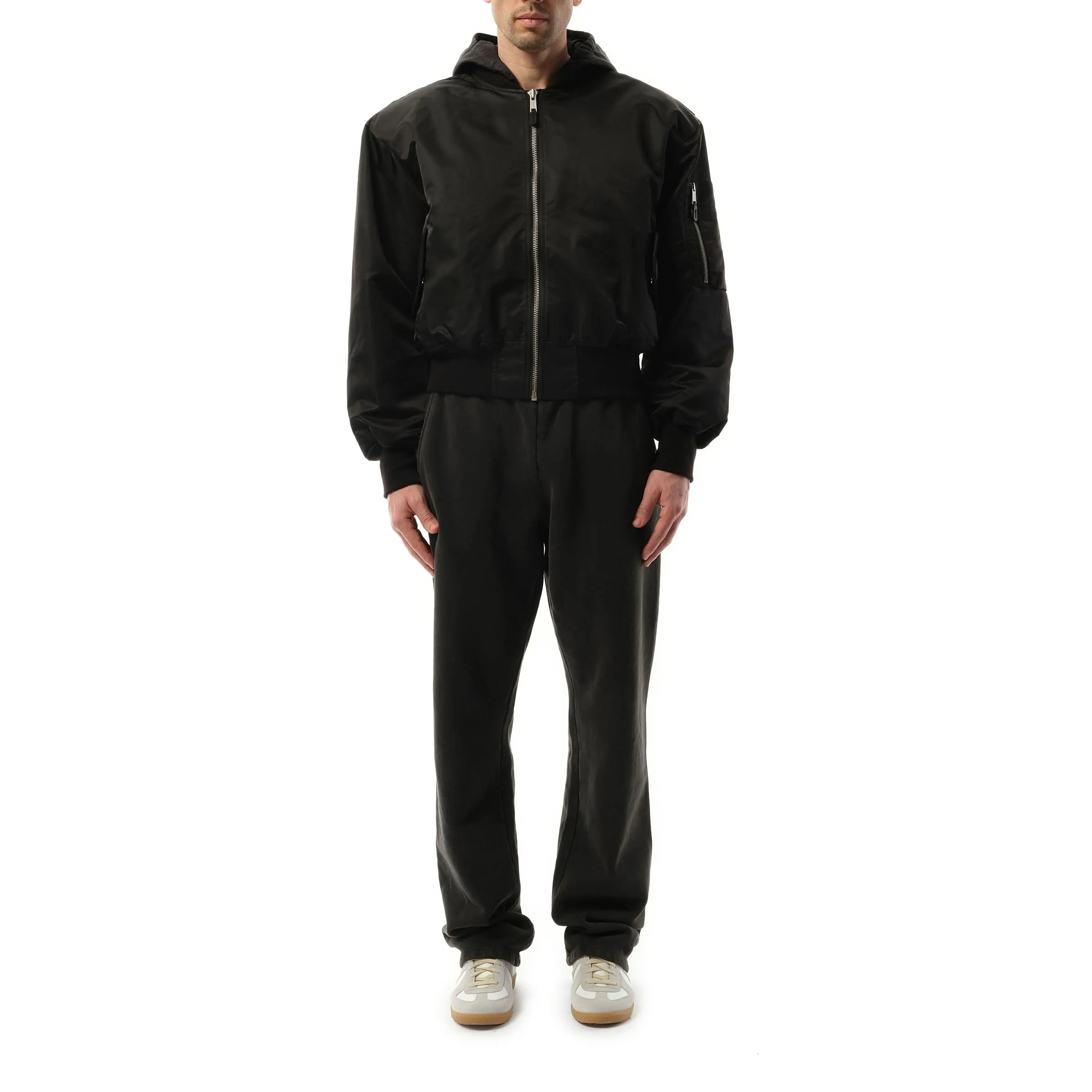 Hooded Broad Bomber Jacket in Oil sold by MARAIS product image thumbnail 4