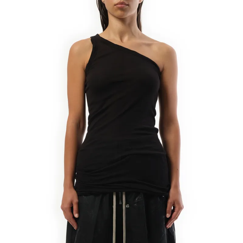 One Shoulder Tank Top in Black sold by MARAIS