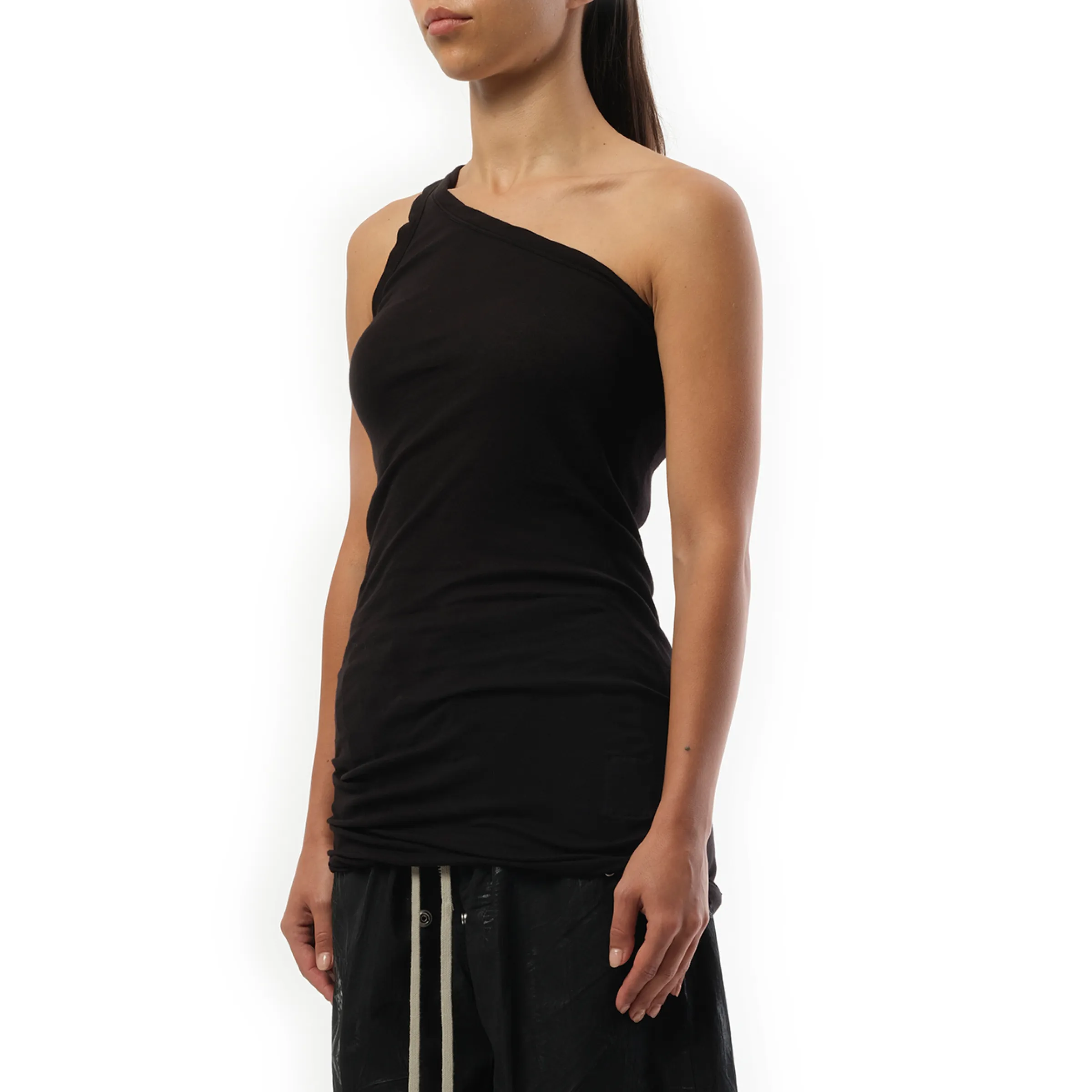 One Shoulder Tank Top in Black sold by MARAIS product image thumbnail 5