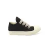 Jumbo Lace Puffer Low Sneaker in Black/Milk/Milk sold by MARAIS