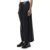 Cropped Draped Trouser in Dark Navy Blue sold by MARAIS