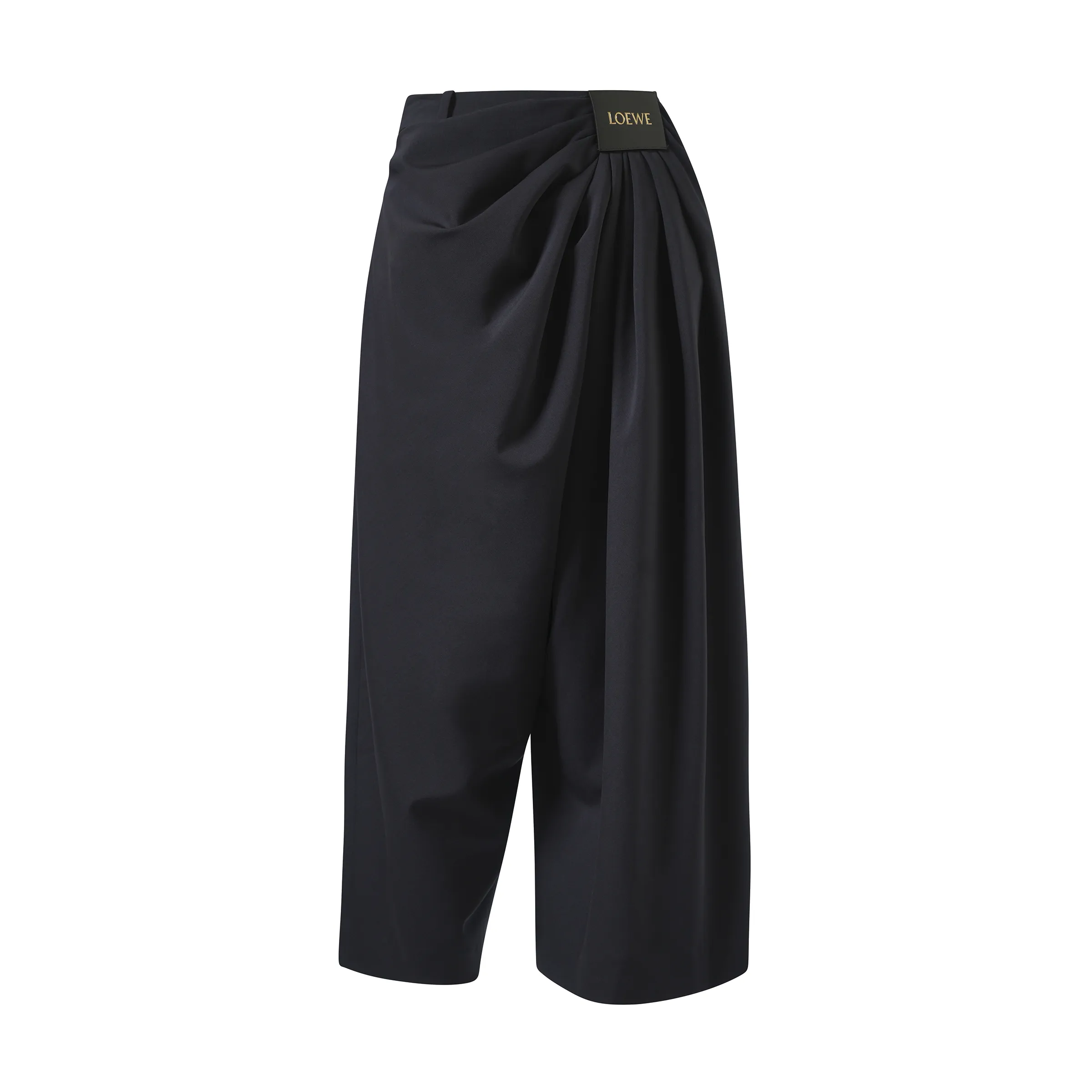 Cropped Draped Trouser in Dark Navy Blue sold by MARAIS product image thumbnail 2