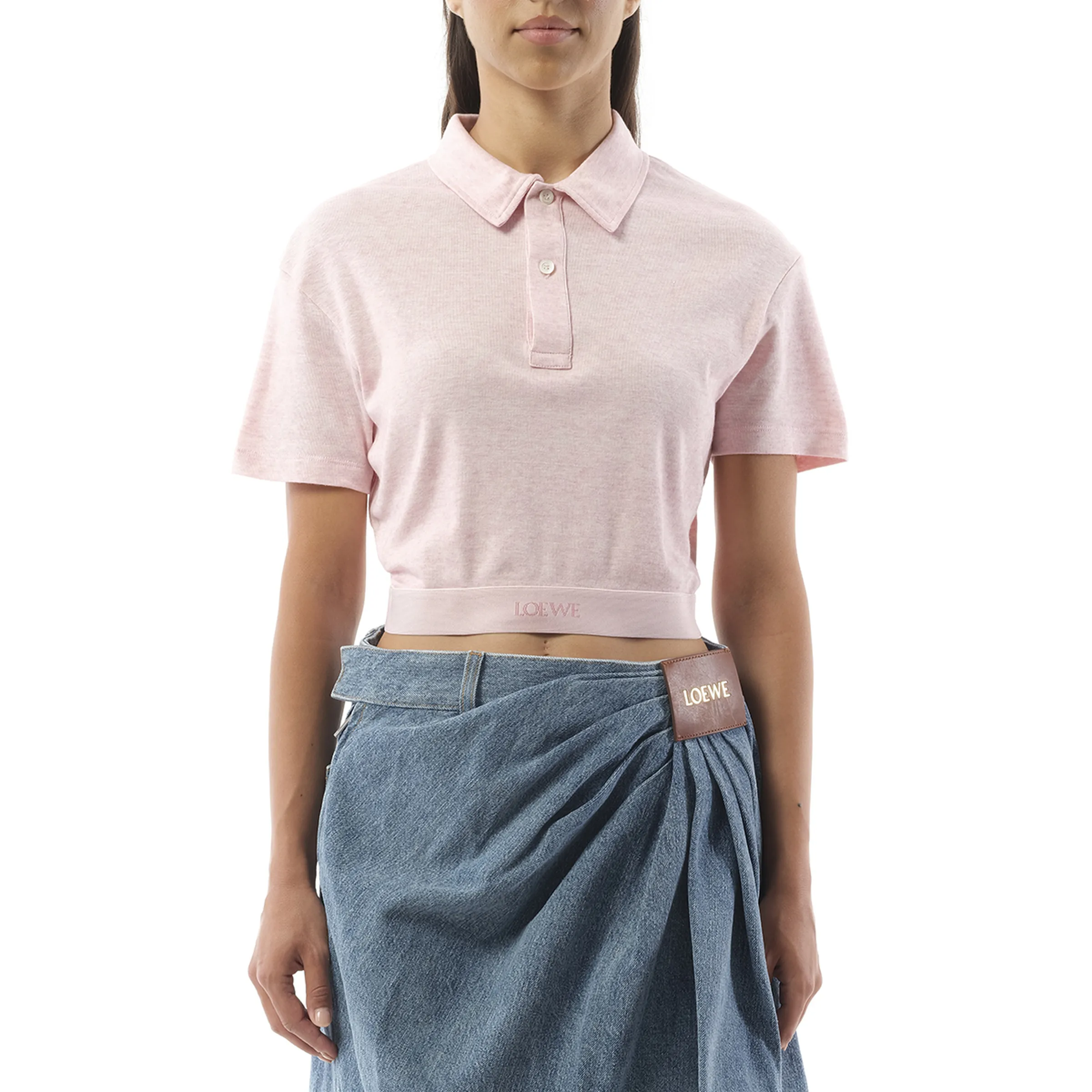 Cropped Polo in Pink sold by MARAIS