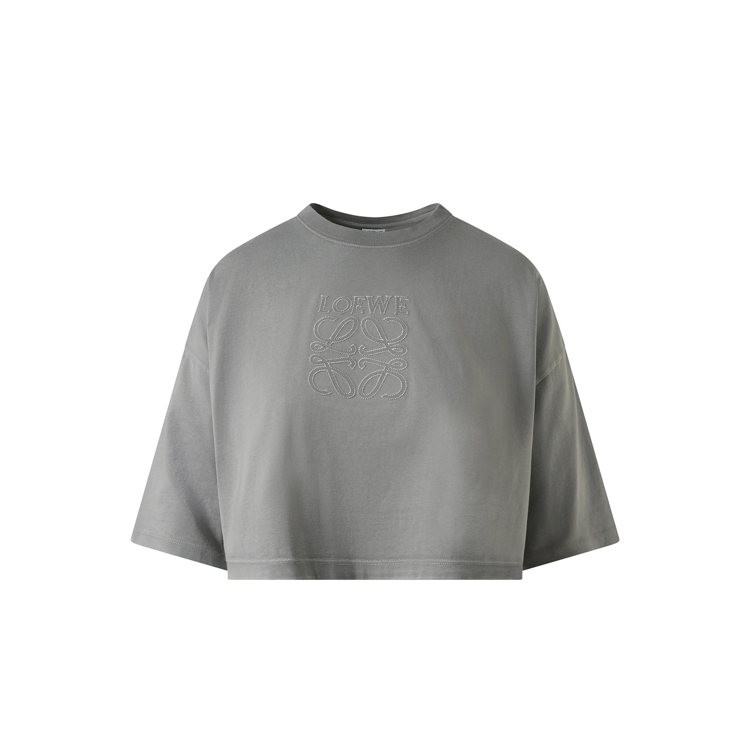 Cropped Anagram T-Shirt in Light Grey sold by MARAIS product image thumbnail 2