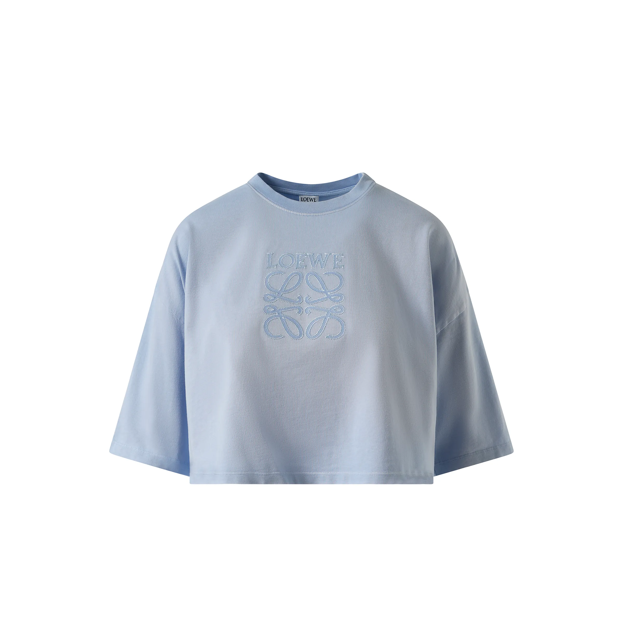 Cropped Anagram T-Shirt in Light Blue sold by MARAIS product image thumbnail 2
