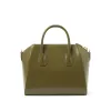Small Antigona Bag in Box Leather in Dark Khaki sold by MARAIS