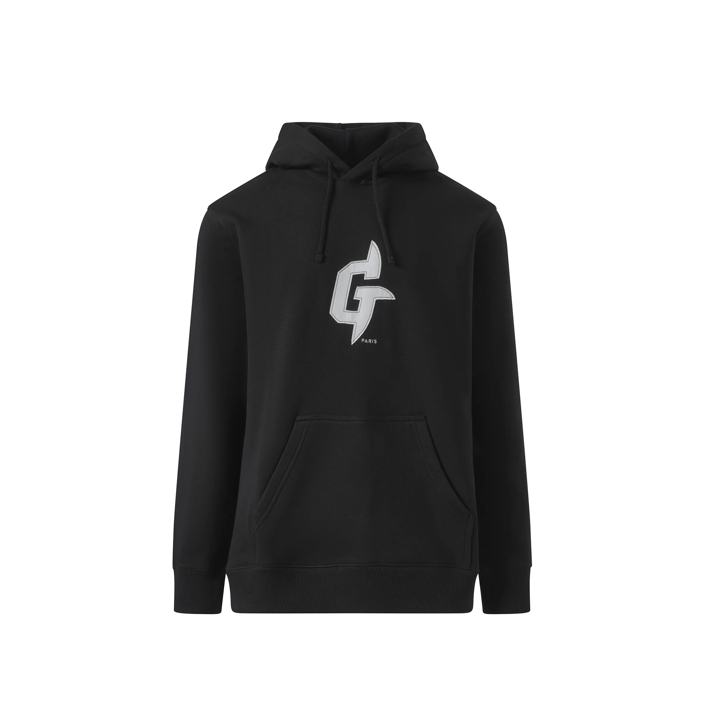 Embroidered Eiffel Tower Motif Slim Fit Hoodie in Black sold by MARAIS product image thumbnail 2