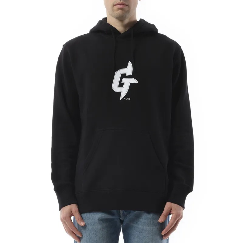 Embroidered Eiffel Tower Motif Slim Fit Hoodie in Black sold by MARAIS