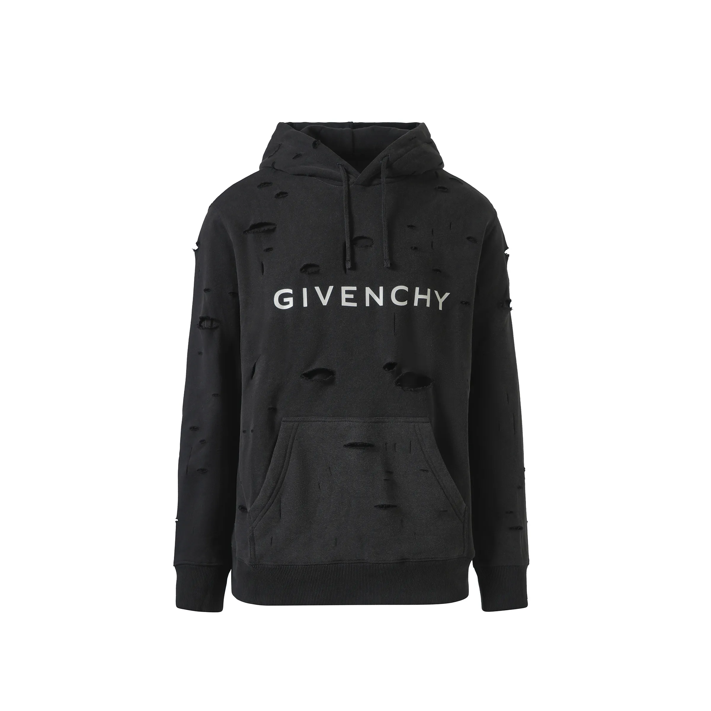 Archetype Hoodie with Destroyed Effect in Faded Black sold by MARAIS product image thumbnail 2