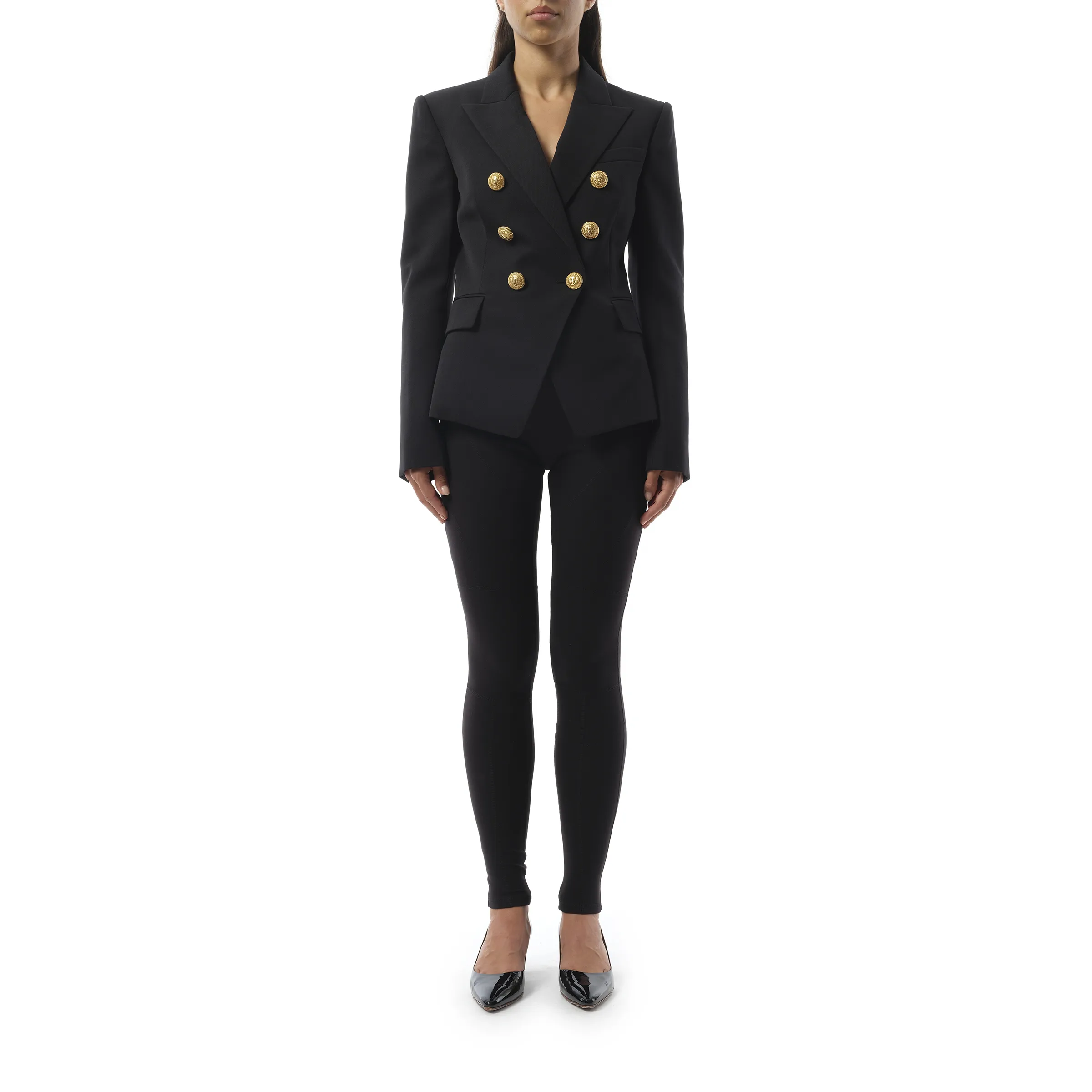6 Buttons Serge Wool Jacket in Black sold by MARAIS product image thumbnail 4