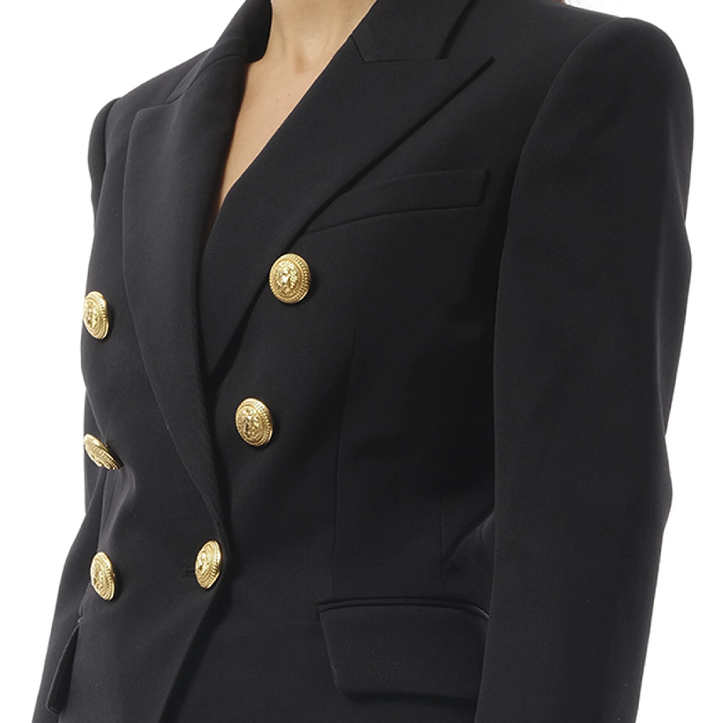 6 Buttons Serge Wool Jacket in Black sold by MARAIS product image thumbnail 3