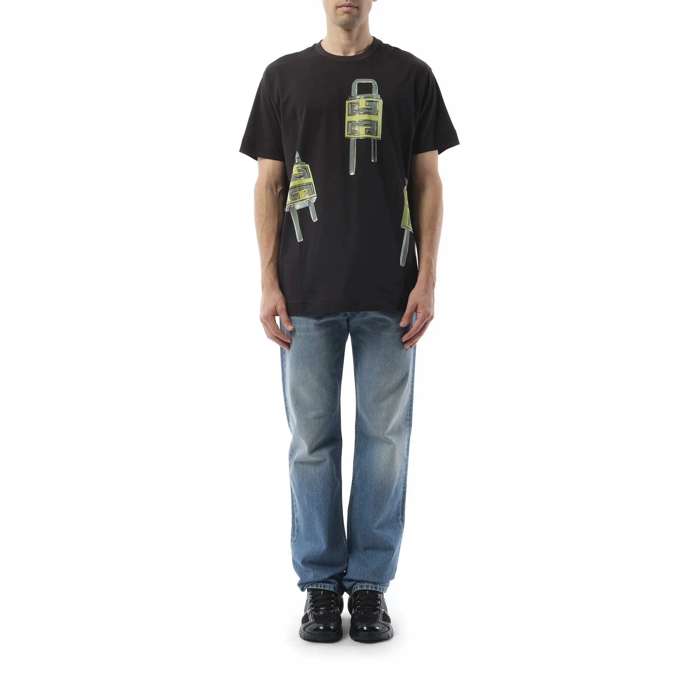 U-Lock Print T-Shirt in Black sold by MARAIS product image thumbnail 4