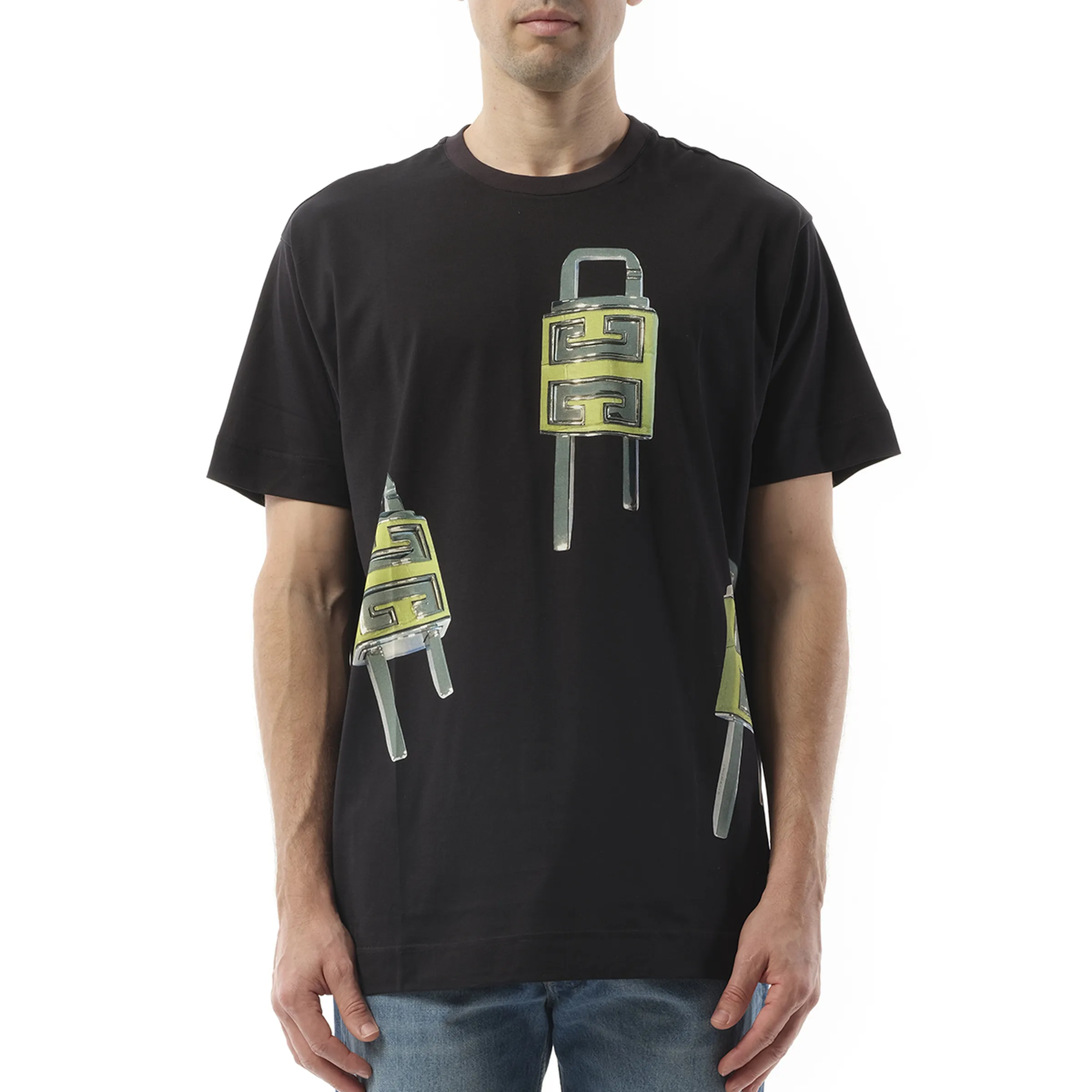 U-Lock Print T-Shirt in Black sold by MARAIS