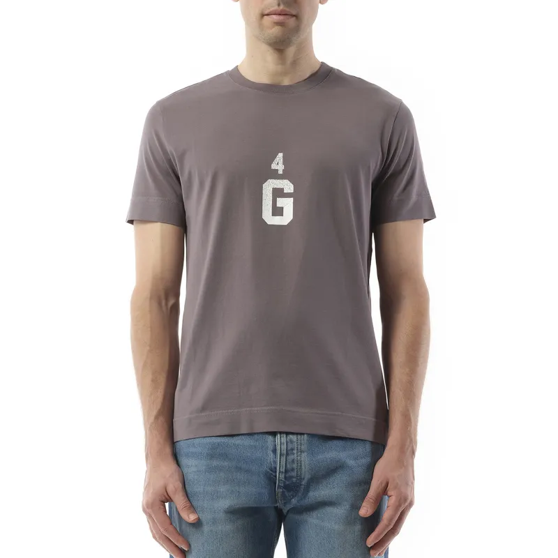 Four G Dyed Logo T-Shirt in Quartz Grey sold by MARAIS