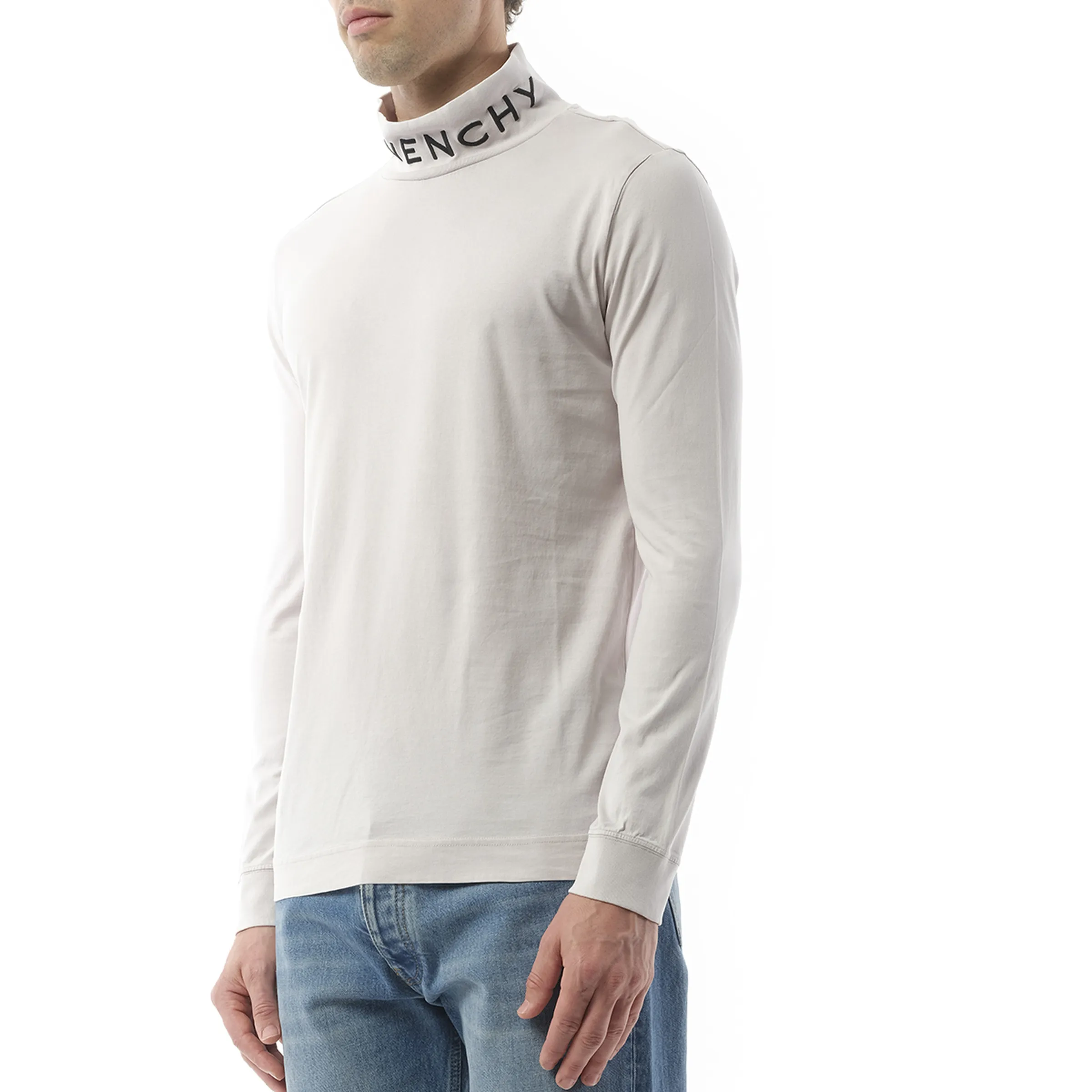 Faded Logo Dyed Long Sleeve T-Shirt in Cloud Grey sold by MARAIS product image thumbnail 5