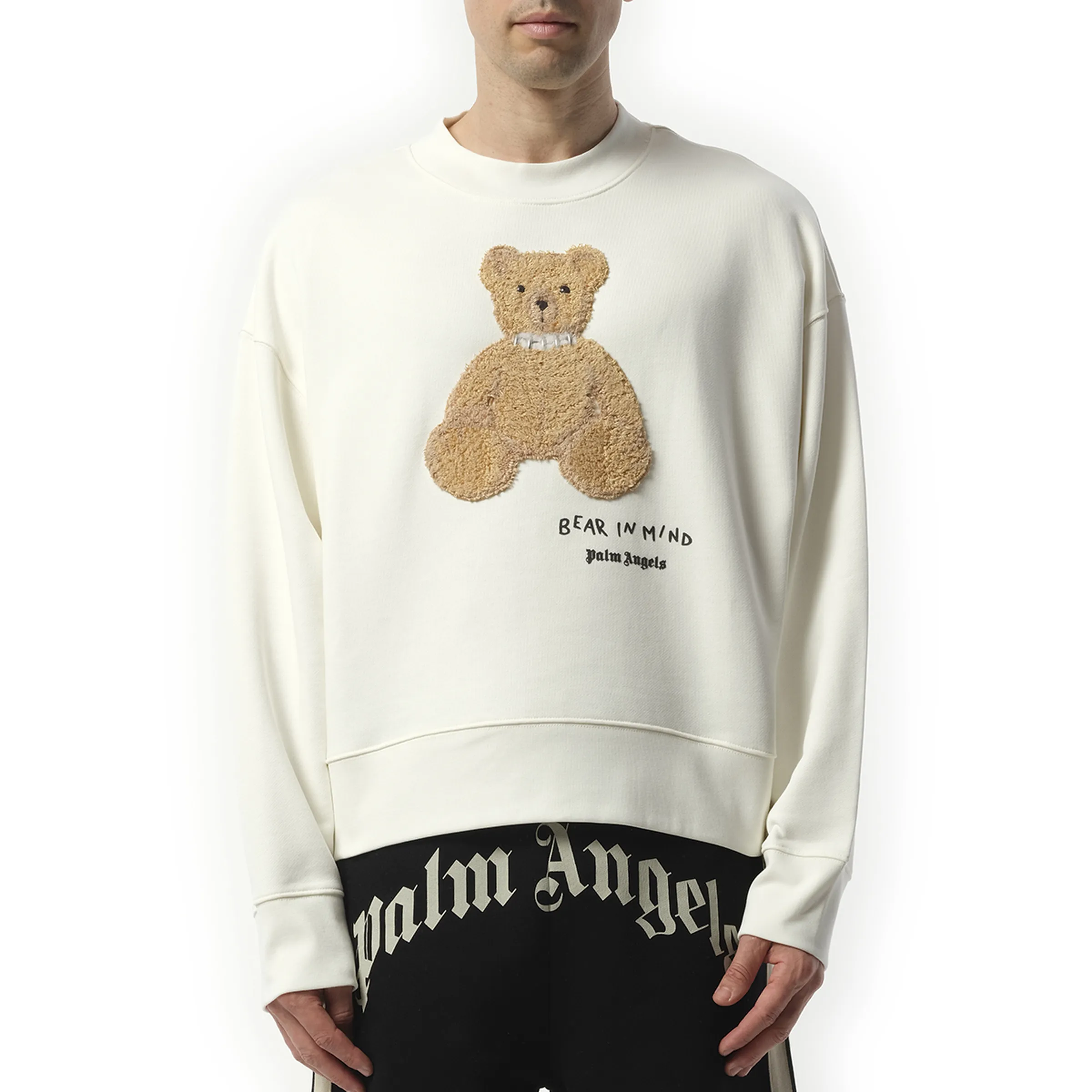 Bear in Mind Crewneck Sweatshirt in Off White/Brown sold by MARAIS