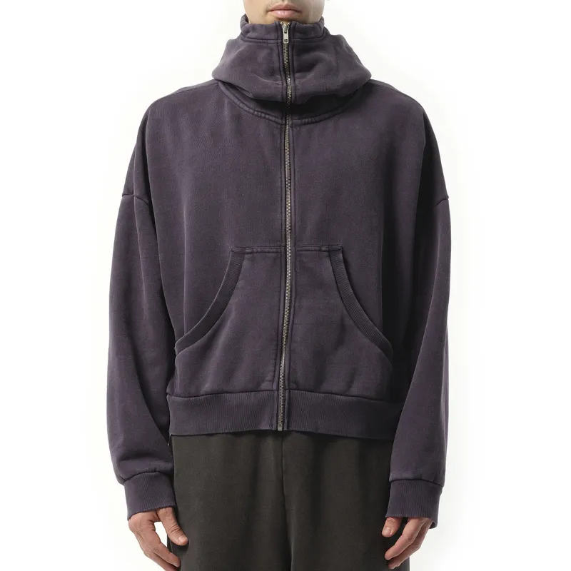 Full Zip Hoodie in Ink made by Entire Studios