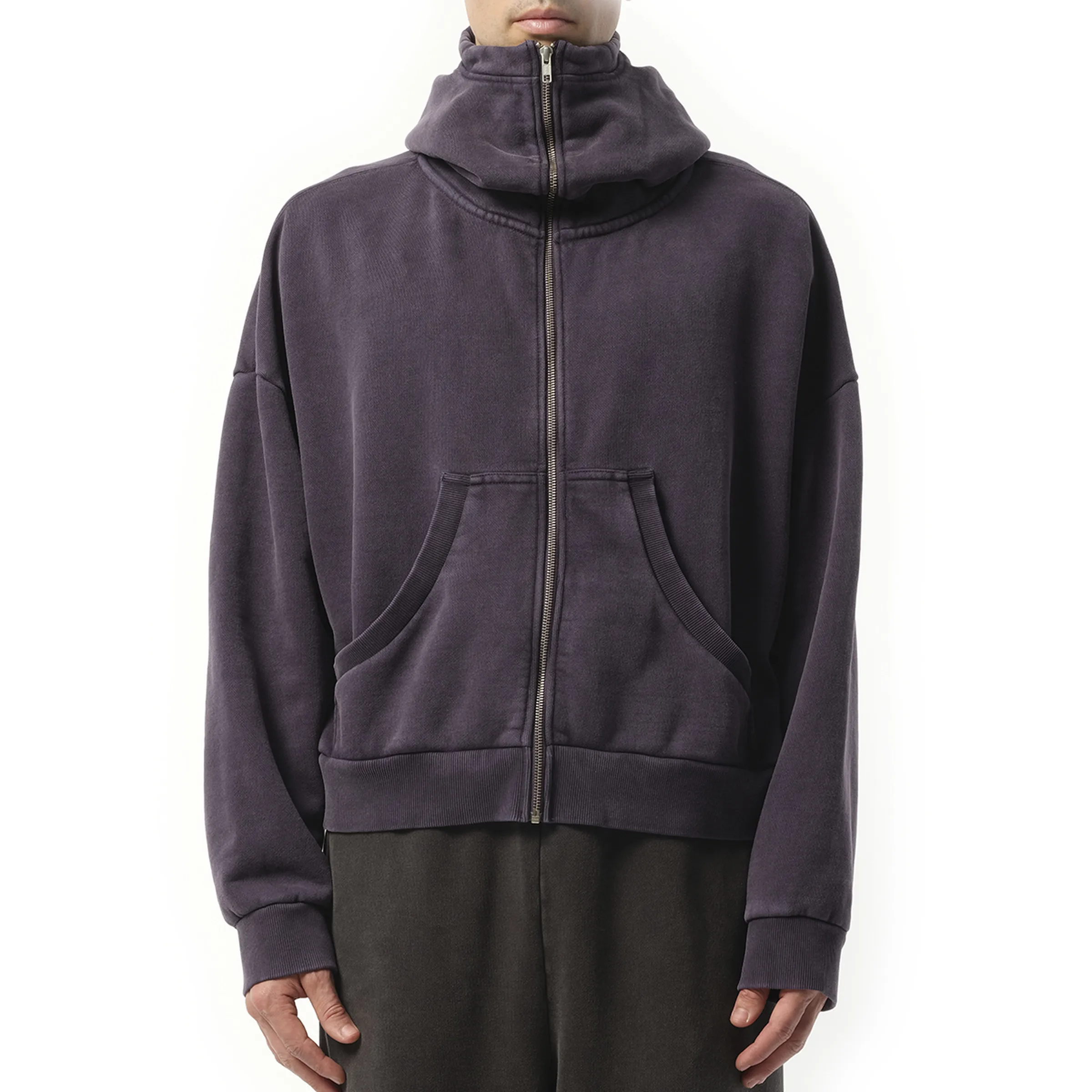 Full Zip Hoodie in Ink sold by MARAIS