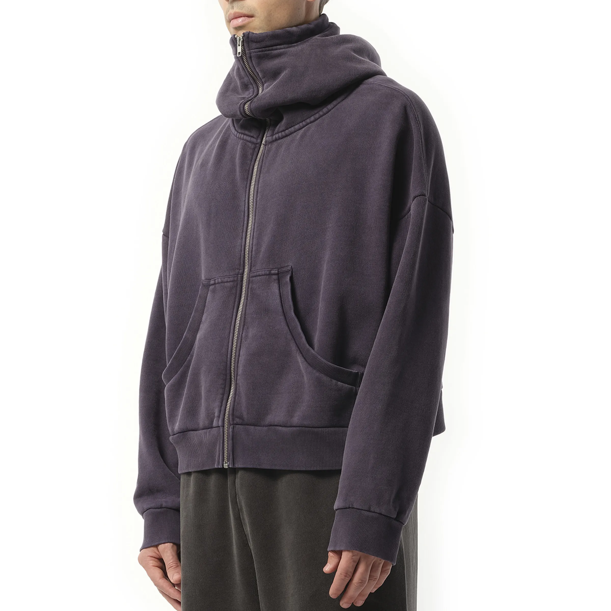 Full Zip Hoodie in Ink sold by MARAIS product image thumbnail 5