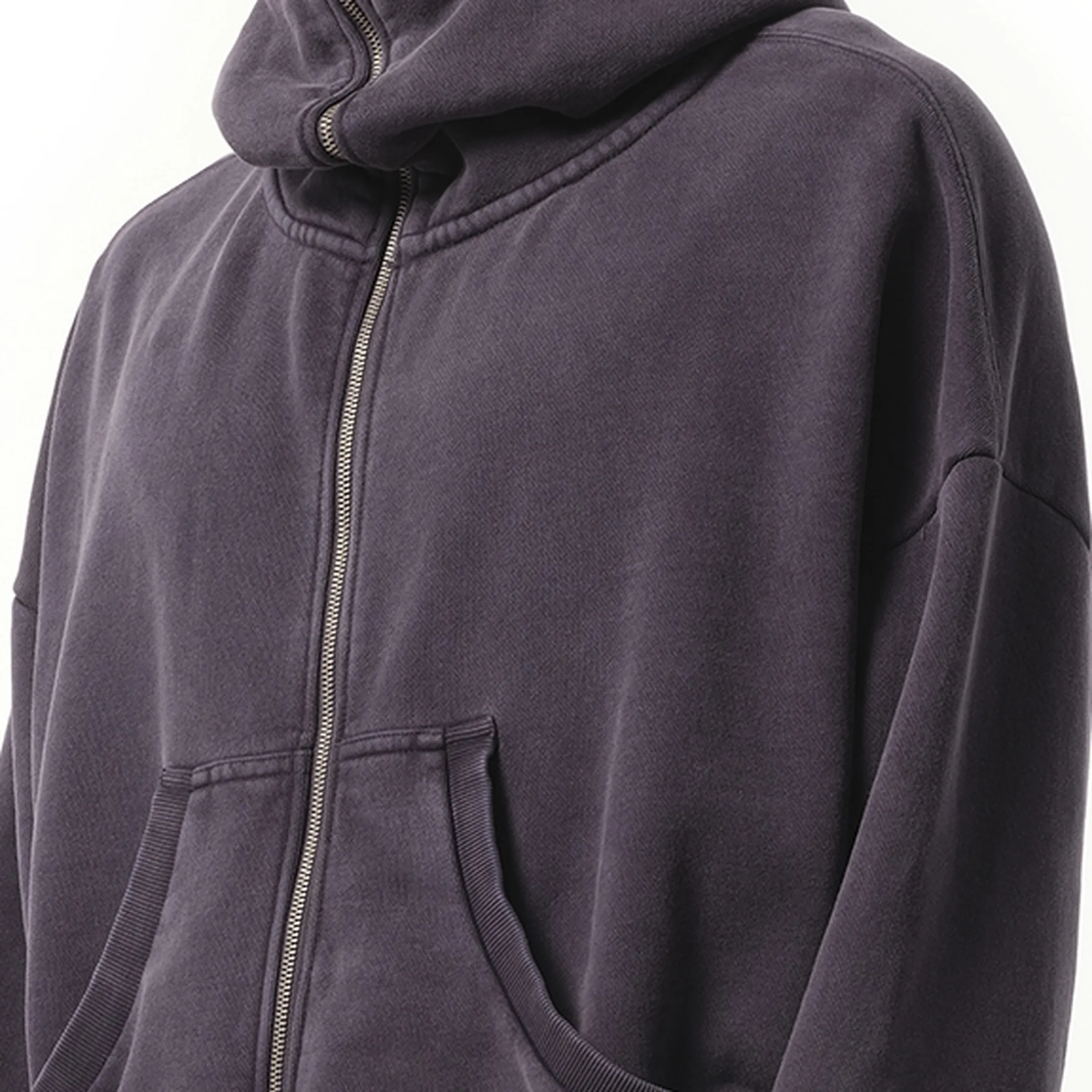 Full Zip Hoodie in Ink sold by MARAIS product image thumbnail 3