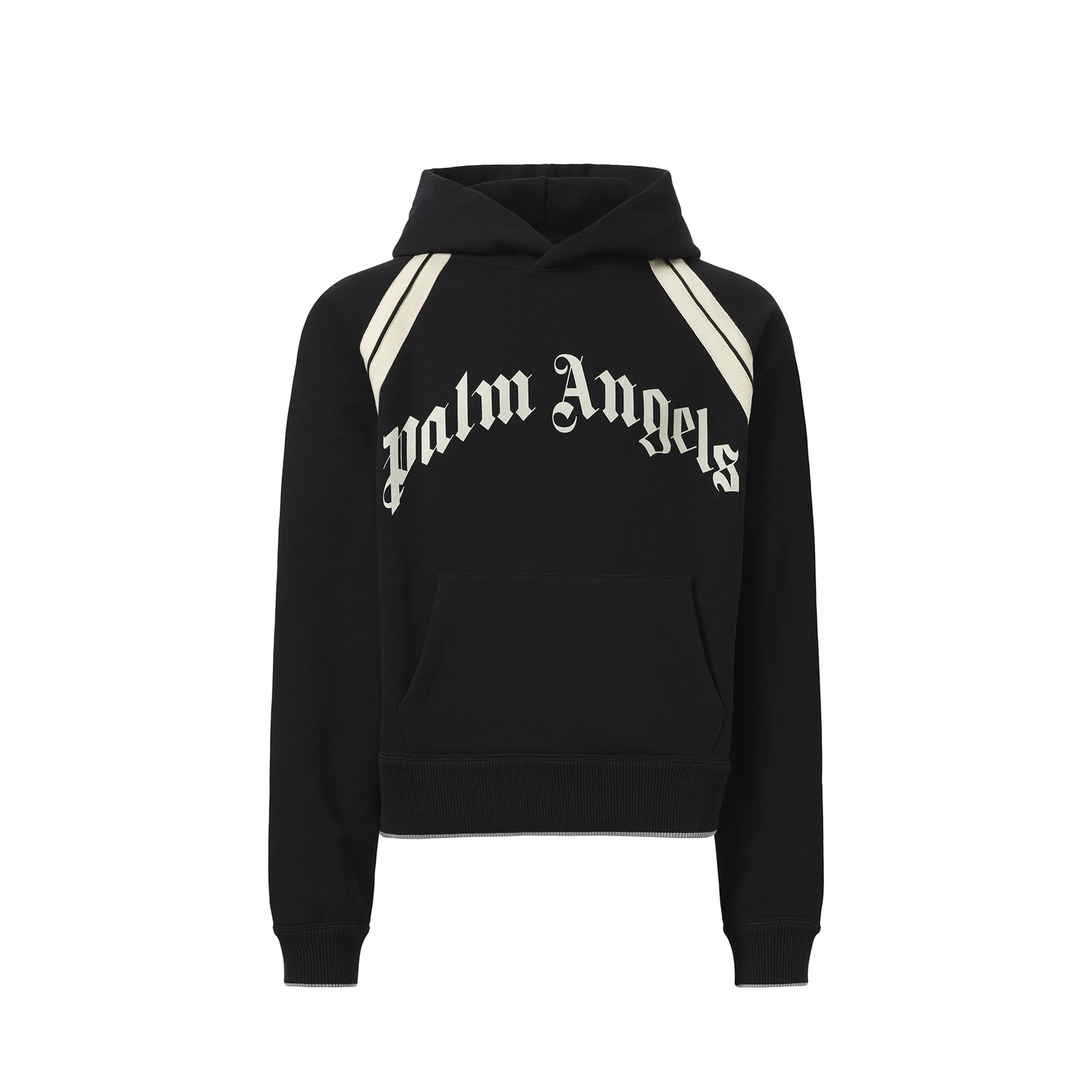Curved Logo Track Hoodie in Black/Ivory sold by MARAIS product image thumbnail 2