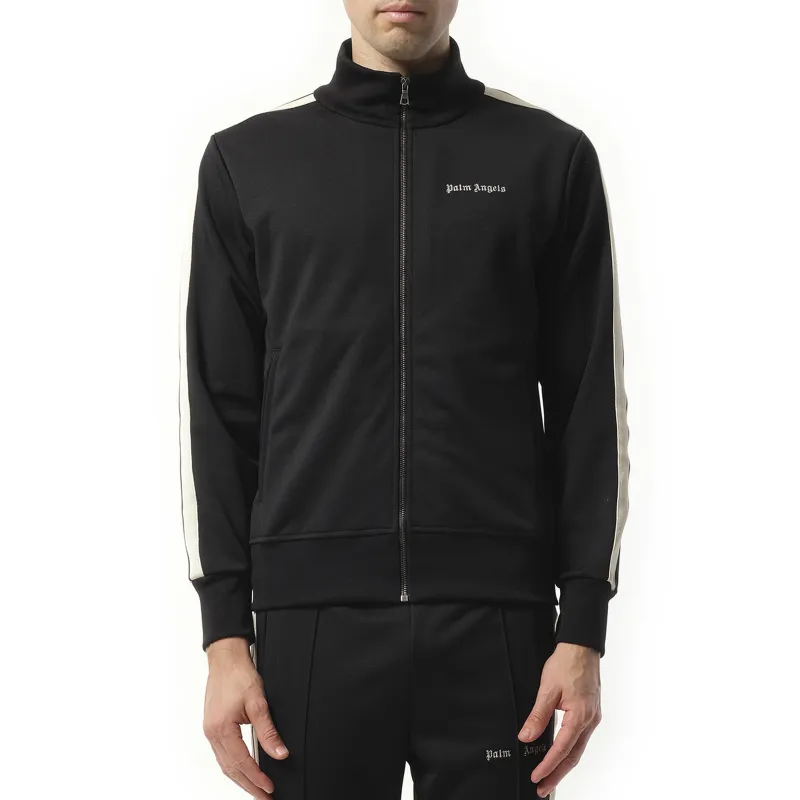 Logo Track Jacket in Black/Off White sold by MARAIS