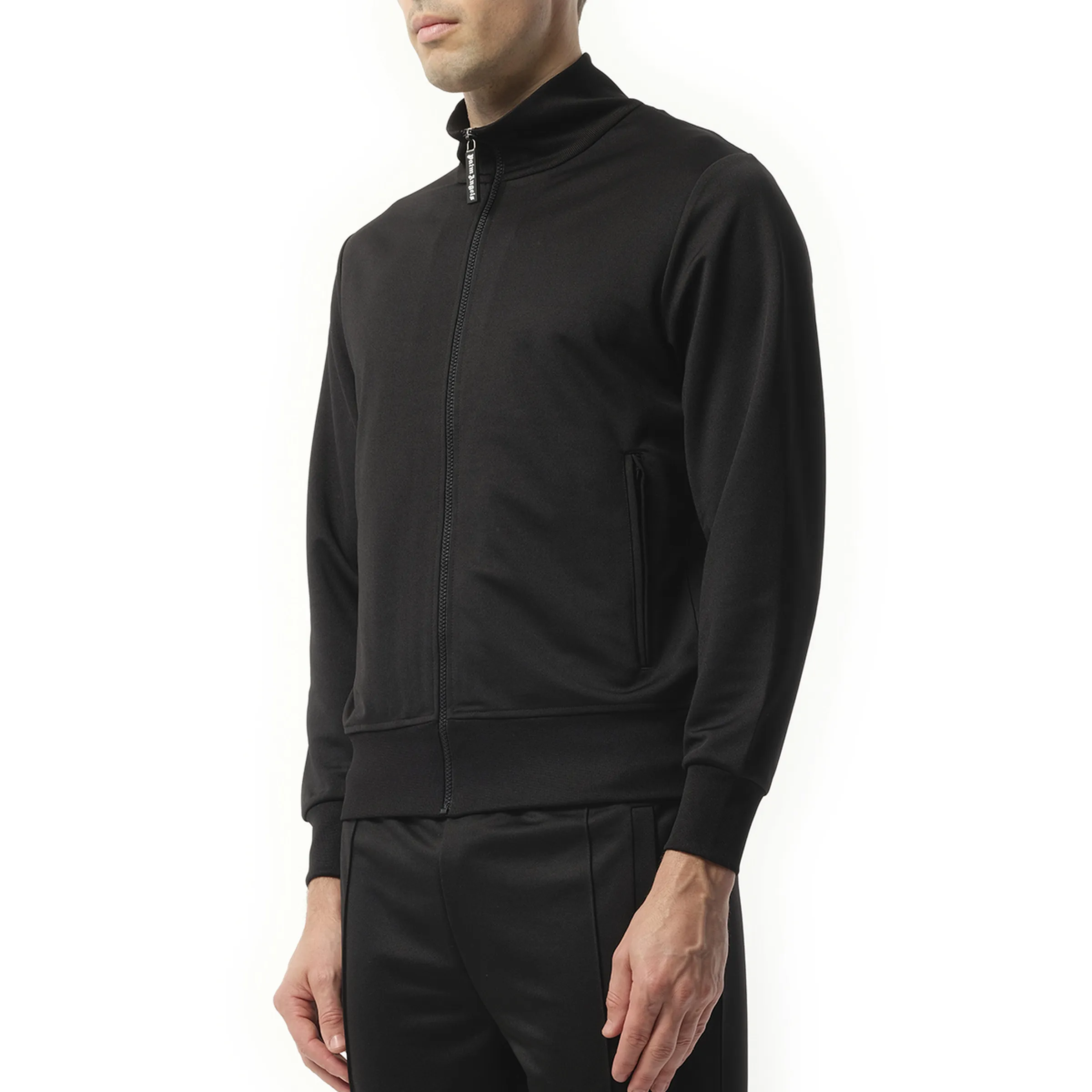 Back Curved Logo Track Jacket in Black/Off White sold by MARAIS product image thumbnail 5