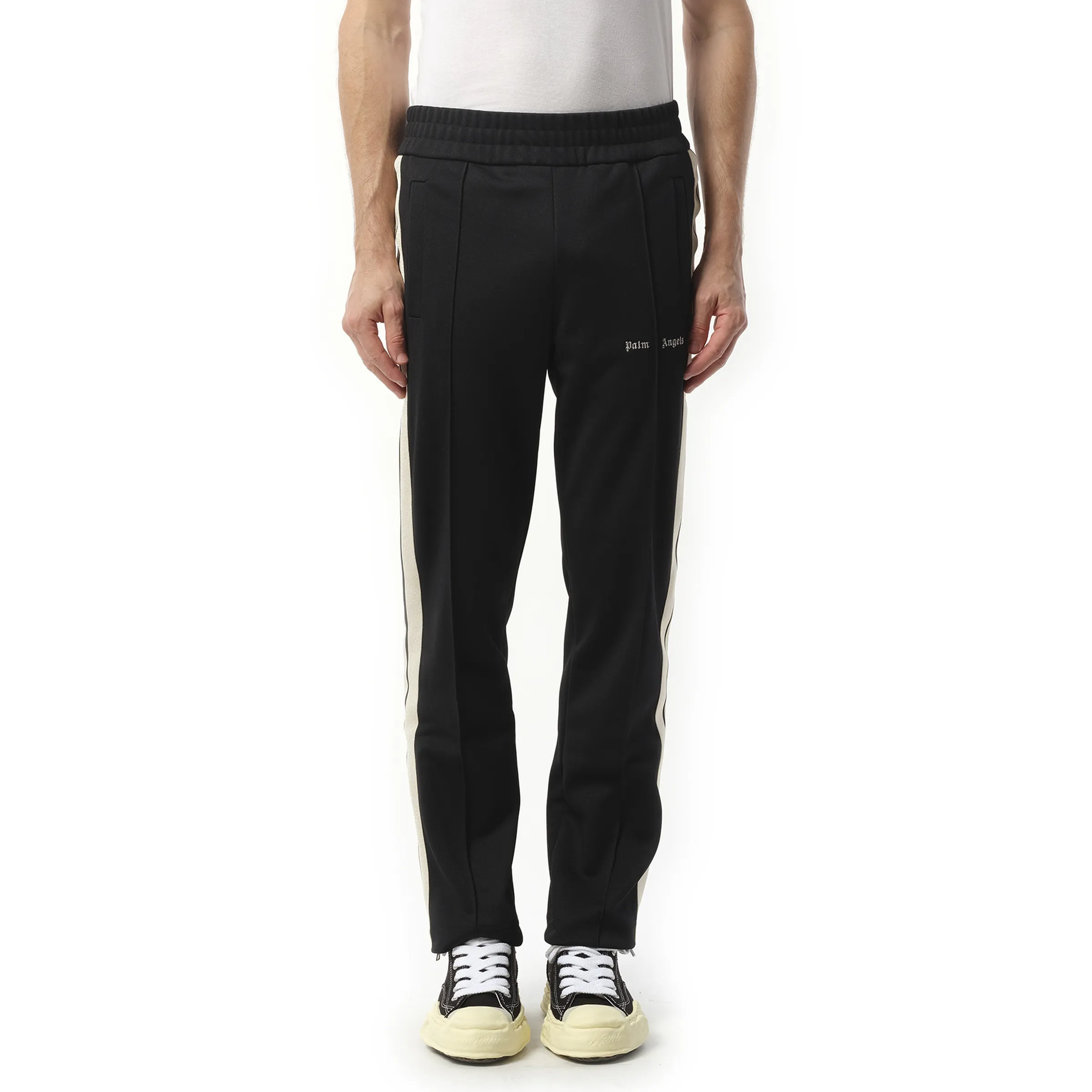 Logo Track Pants in Black/Off White sold by MARAIS