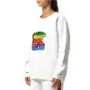 Long Sleeve Crew Sweatshirt in White sold by MARAIS