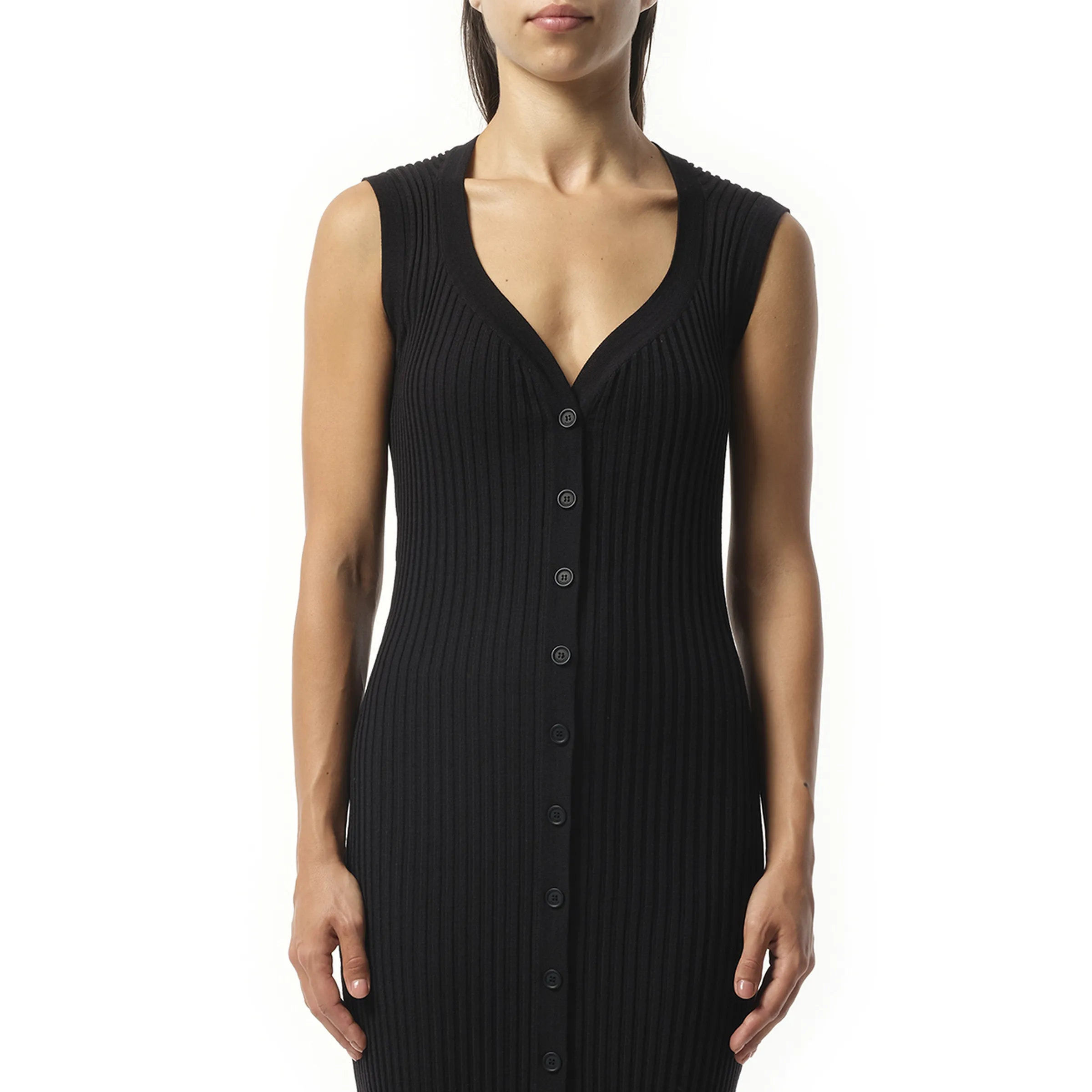 Long Knit Dress in Black sold by MARAIS