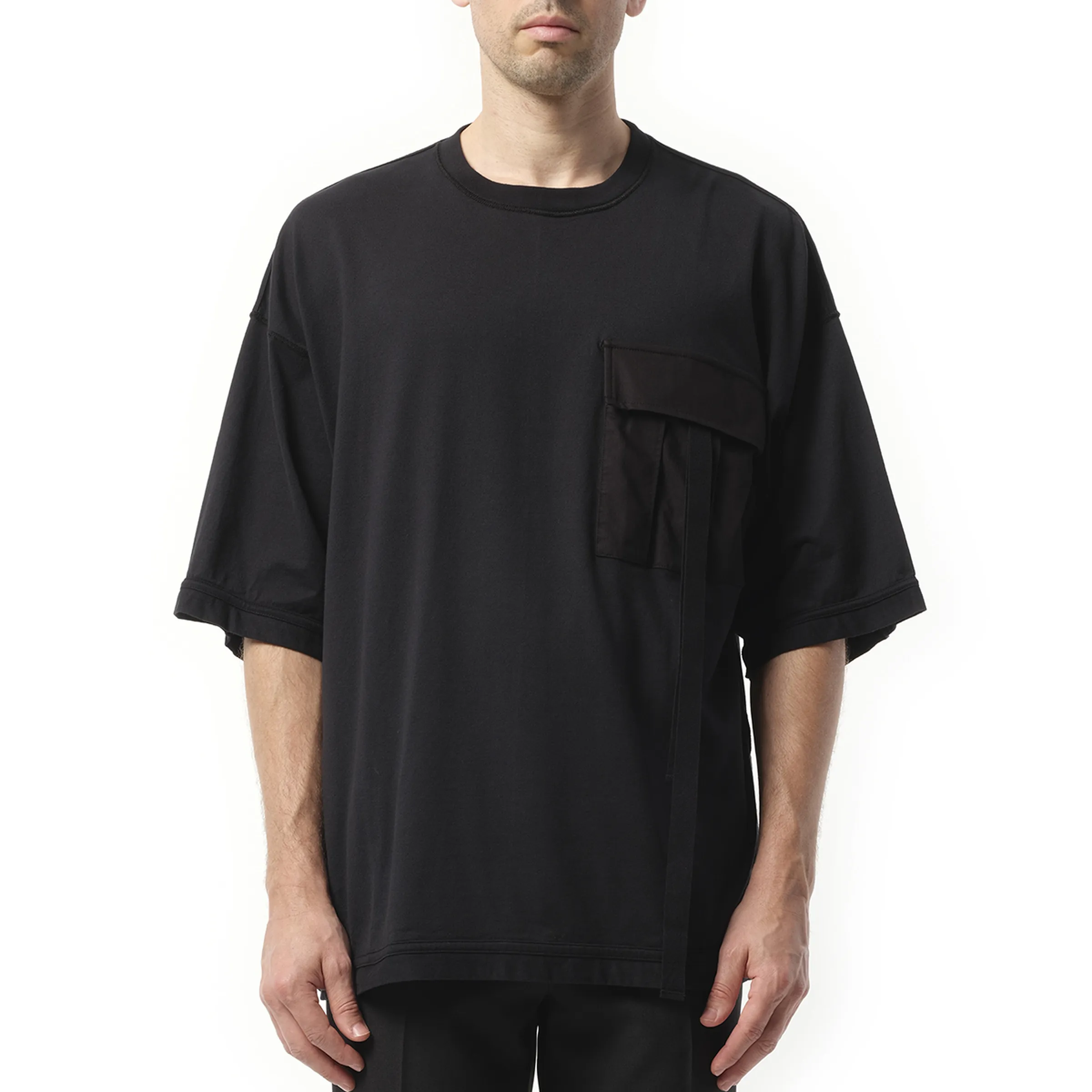 Pocket Detail T-Shirt in Black sold by MARAIS