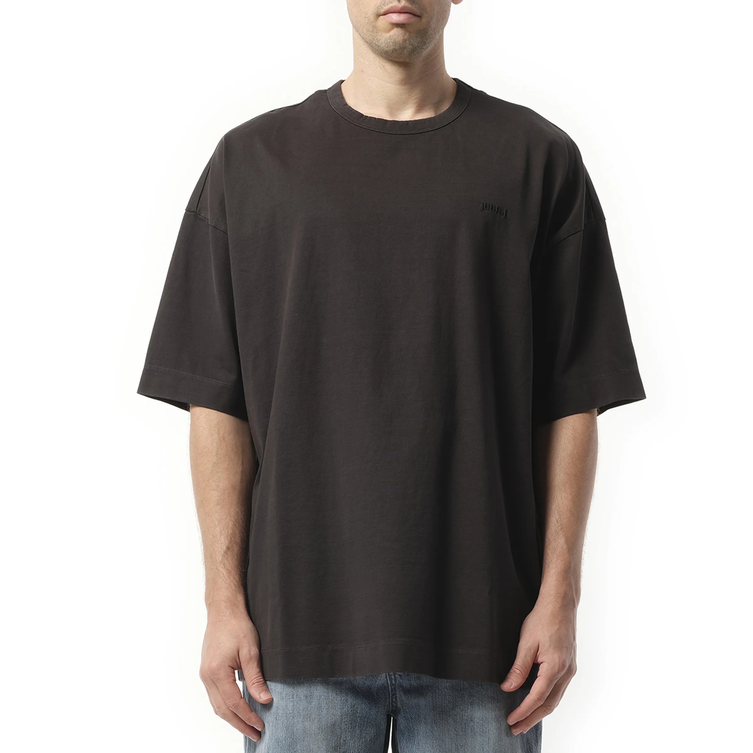 Kim Keever Pigment Dyed Flower Graphic New Over Fit T-Shirt in Grey sold by MARAIS