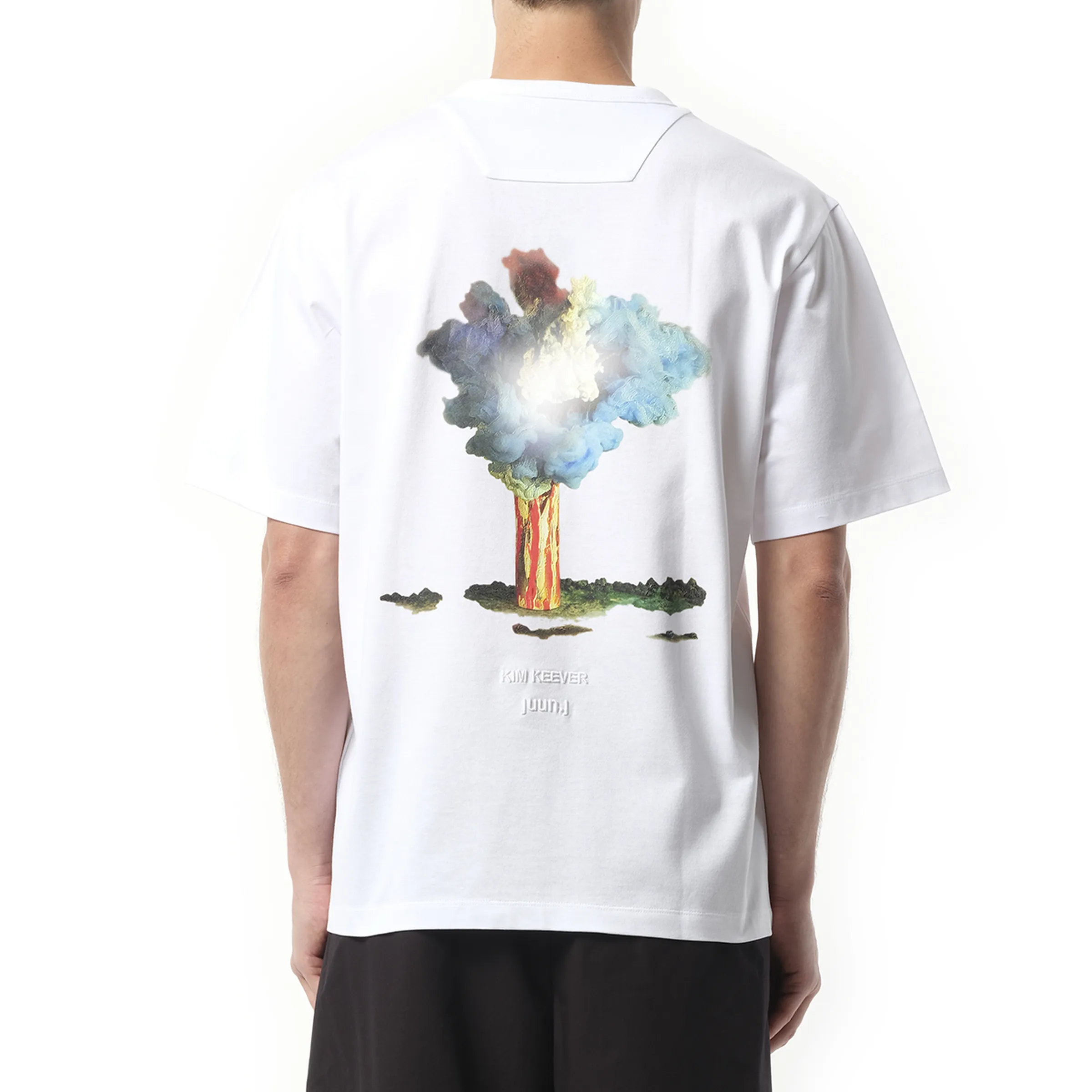 Kim Keever Flower Graphic Loose Short Sleeve T-Shirt in White sold by MARAIS product image thumbnail 4