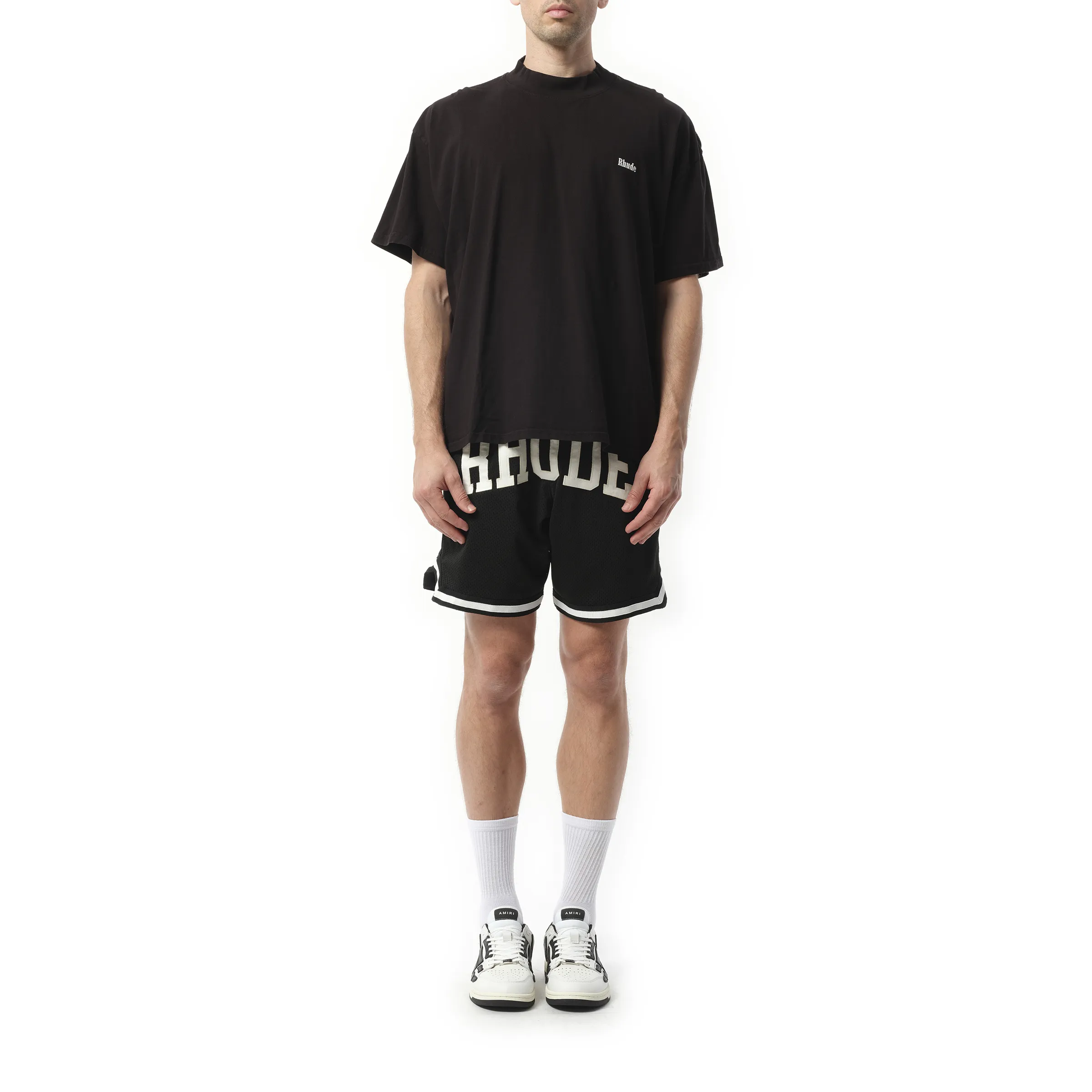 Classique Mock Neck T-Shirt in Black sold by MARAIS product image thumbnail 4