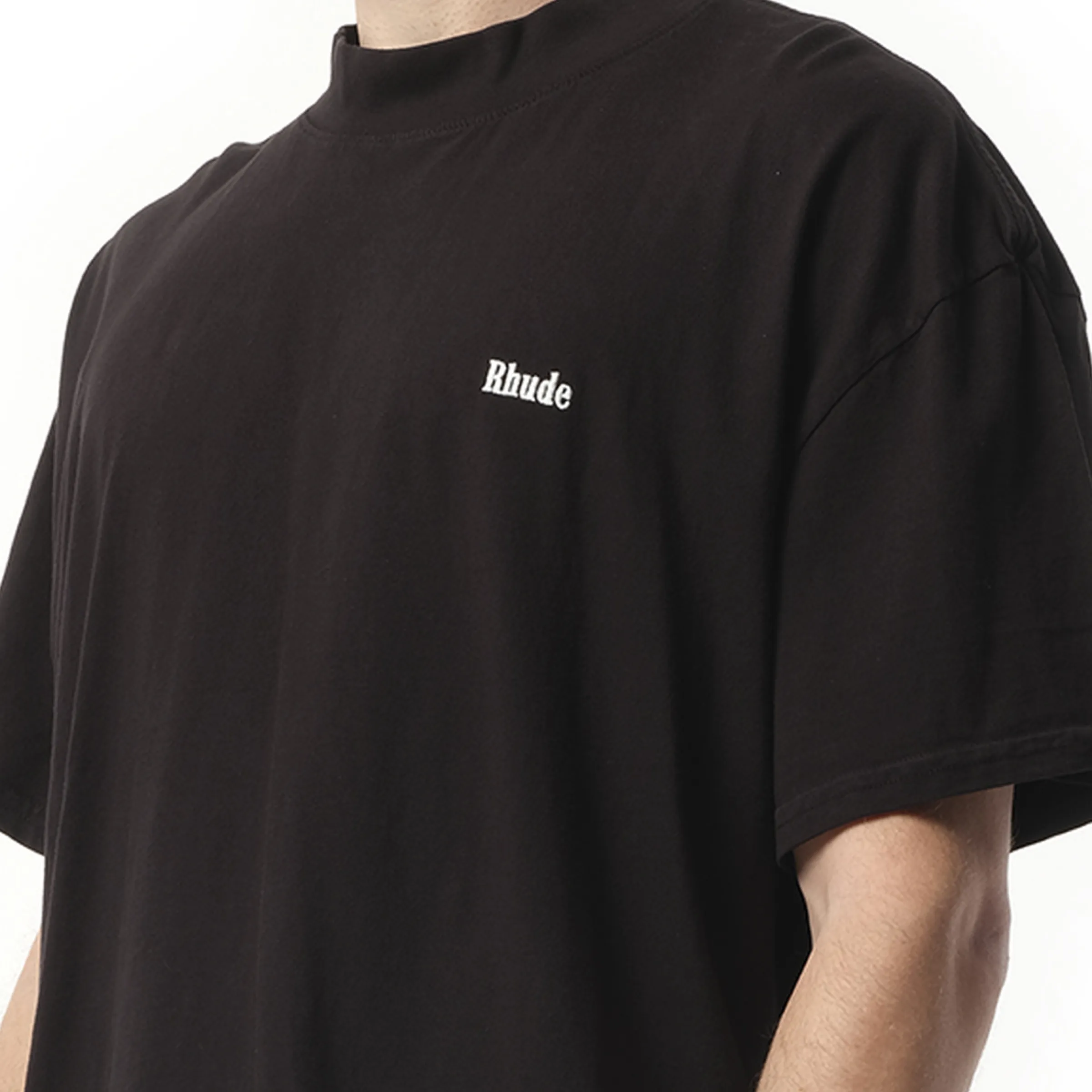 Classique Mock Neck T-Shirt in Black sold by MARAIS product image thumbnail 3