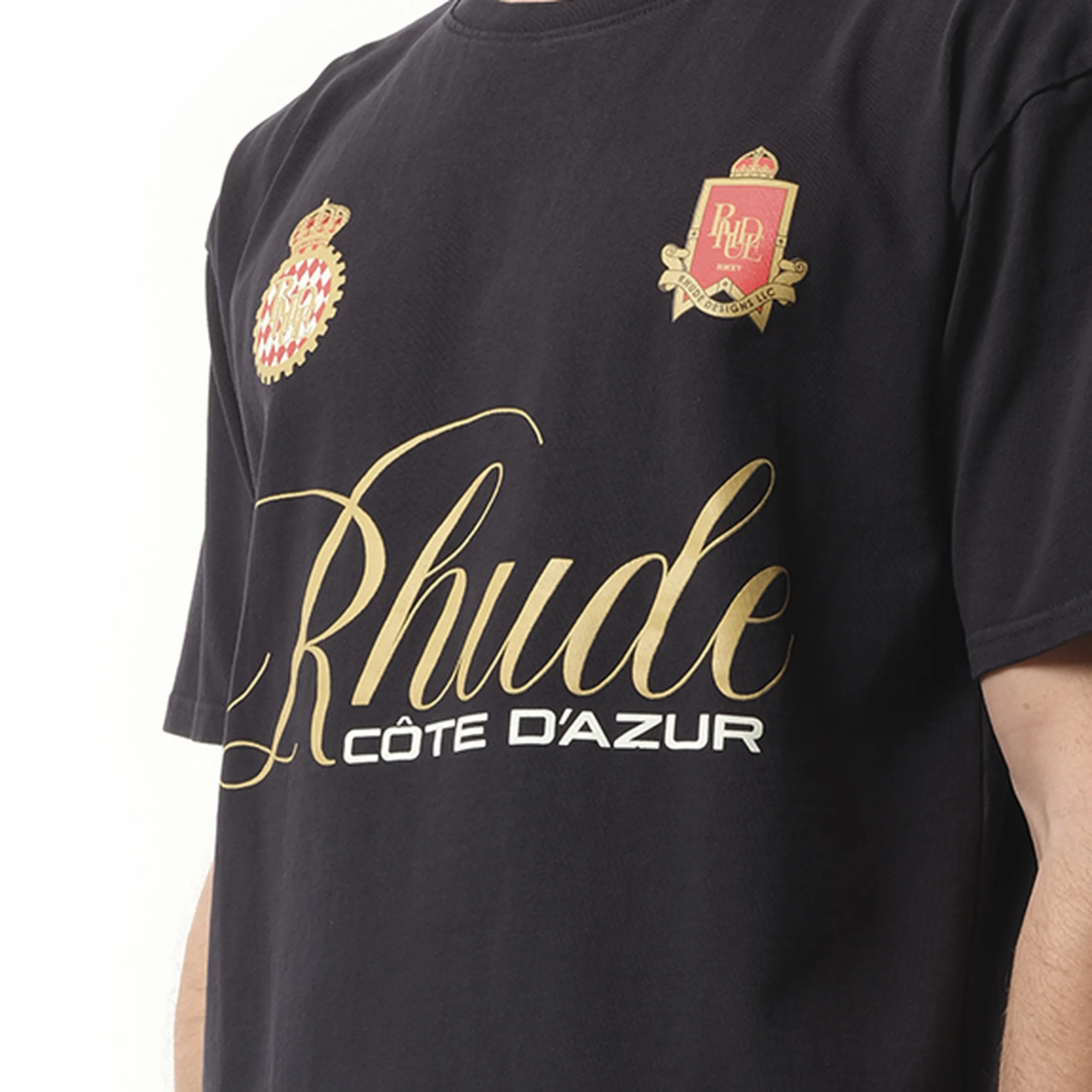 Rhude Script-Crest T-Shirt in Vintage Black sold by MARAIS product image thumbnail 3