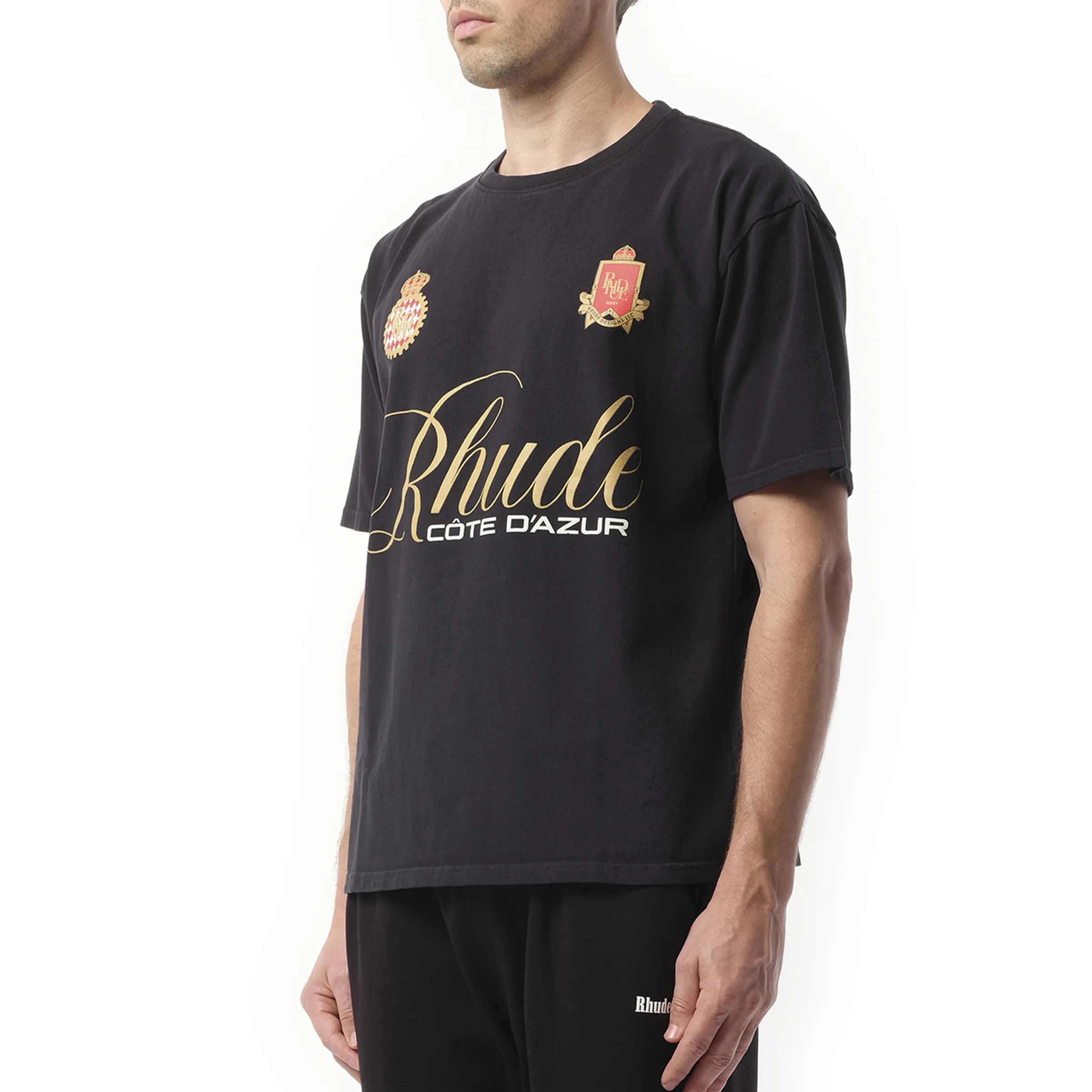 Rhude Script-Crest T-Shirt in Vintage Black sold by MARAIS product image thumbnail 5