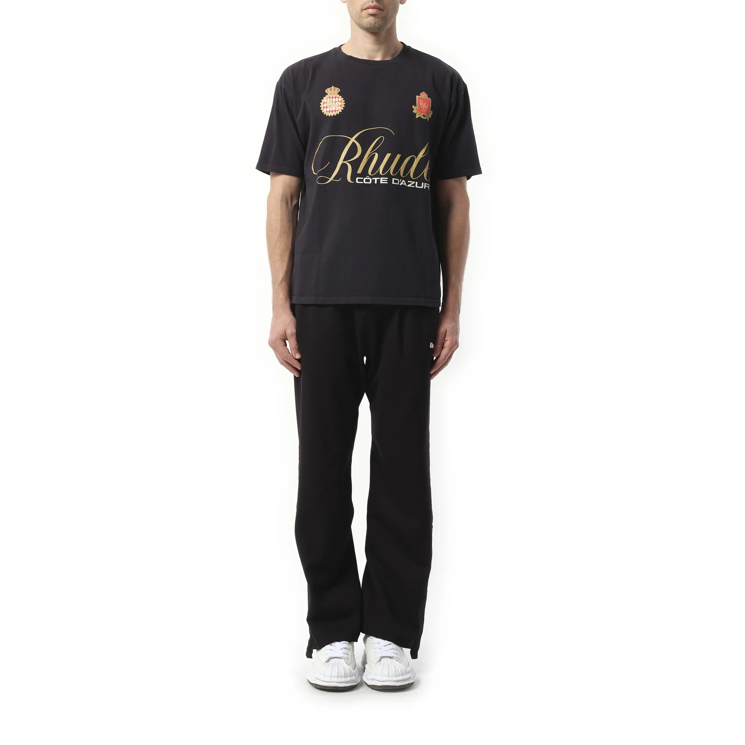 Rhude Script-Crest T-Shirt in Vintage Black sold by MARAIS product image thumbnail 4