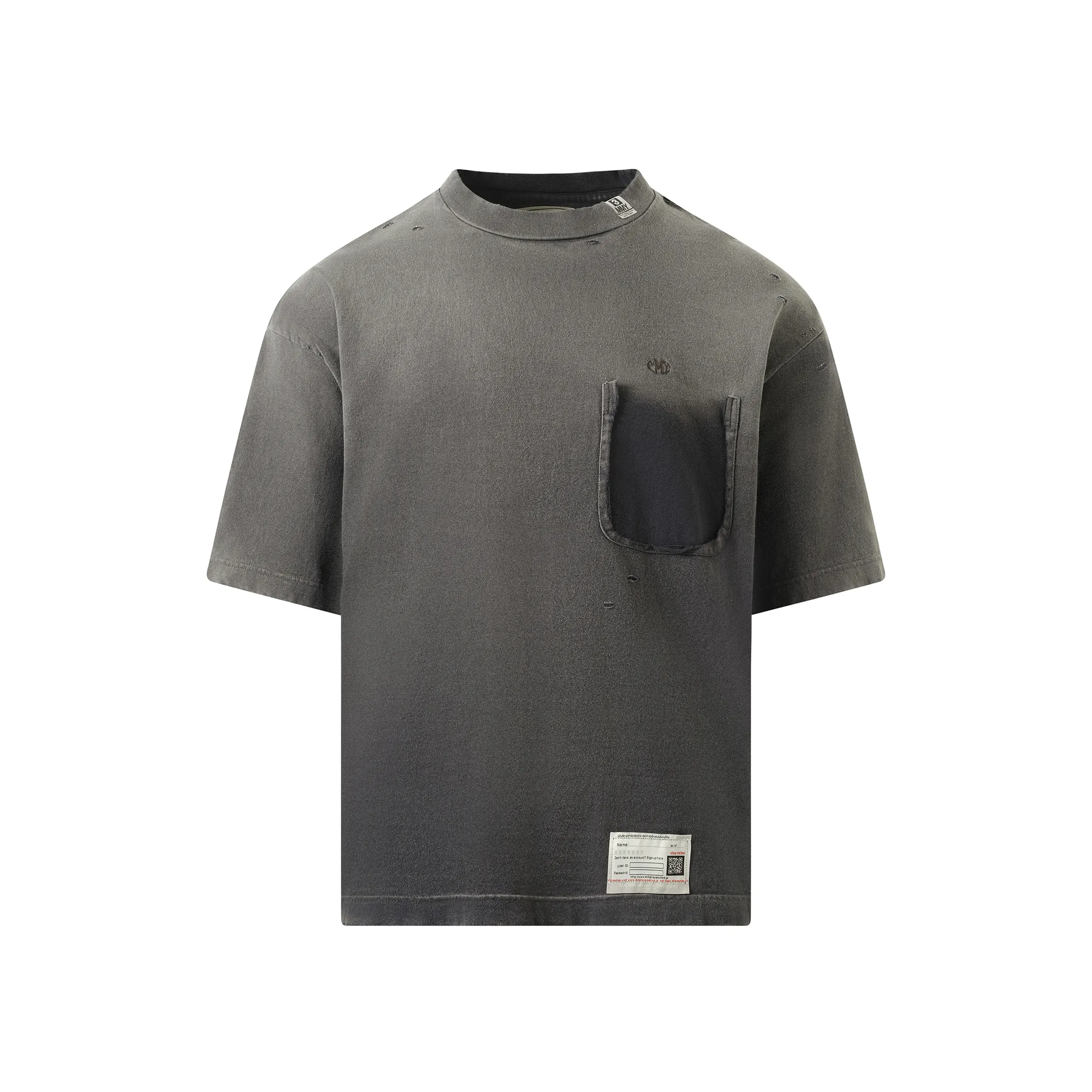 Sun Fade Distressed T-Shirt in Black sold by MARAIS product image thumbnail 2
