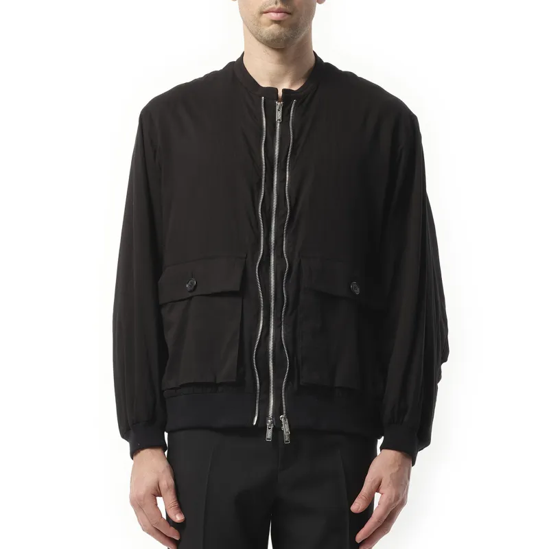 Double Zip Blouson in Black sold by MARAIS