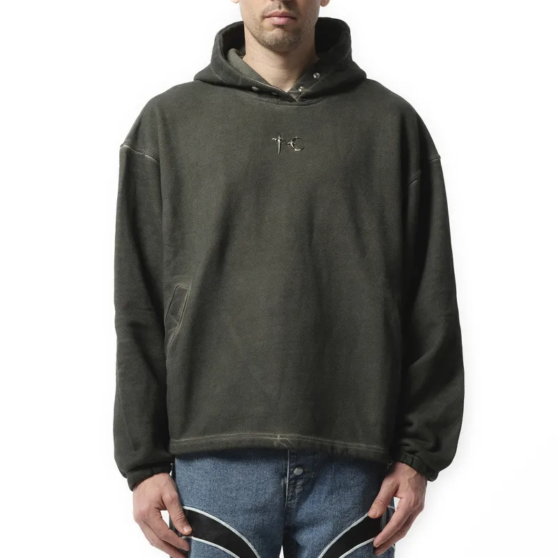 Color Emblem Hoodie in Khaki sold by MARAIS