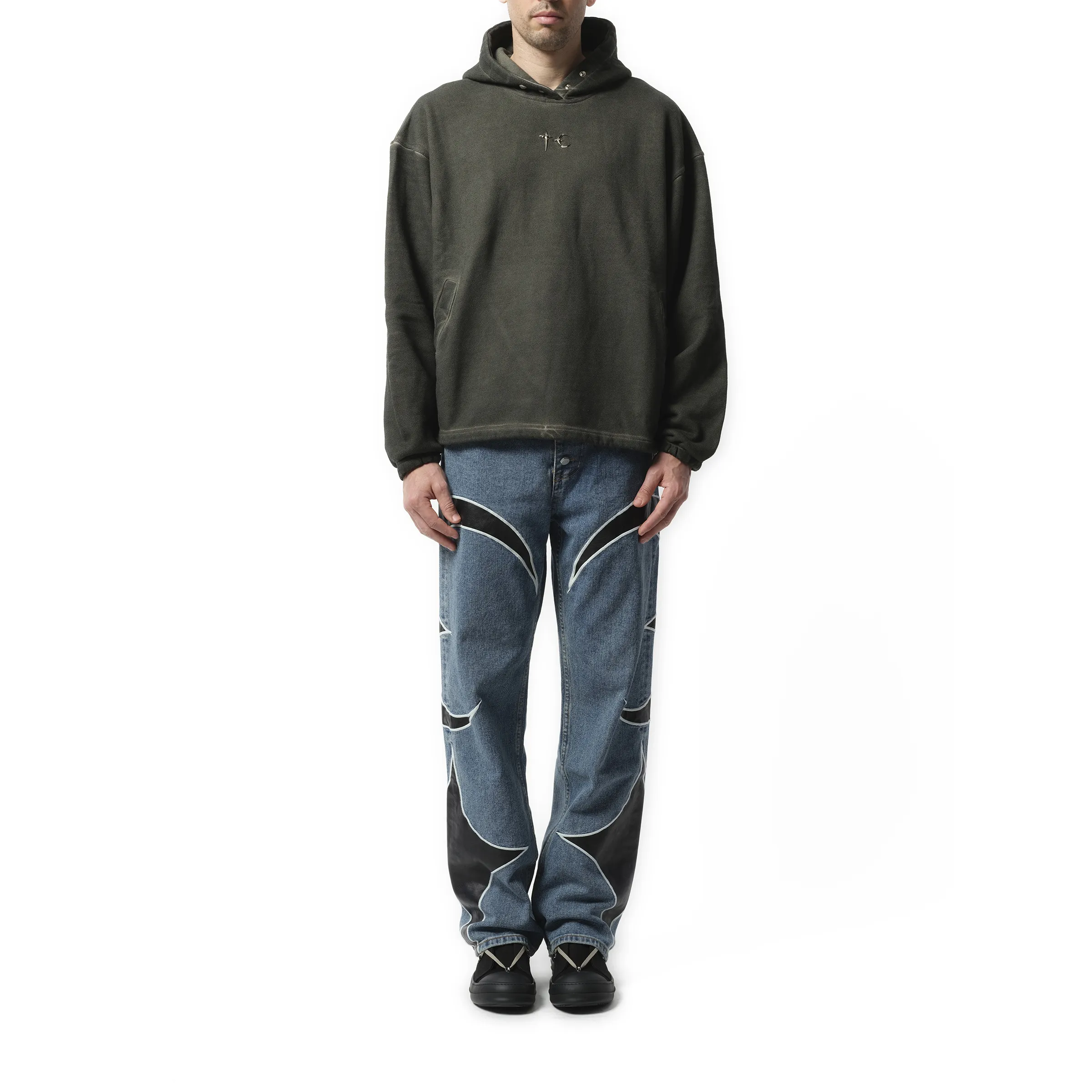 Color Emblem Hoodie in Khaki sold by MARAIS product image thumbnail 4