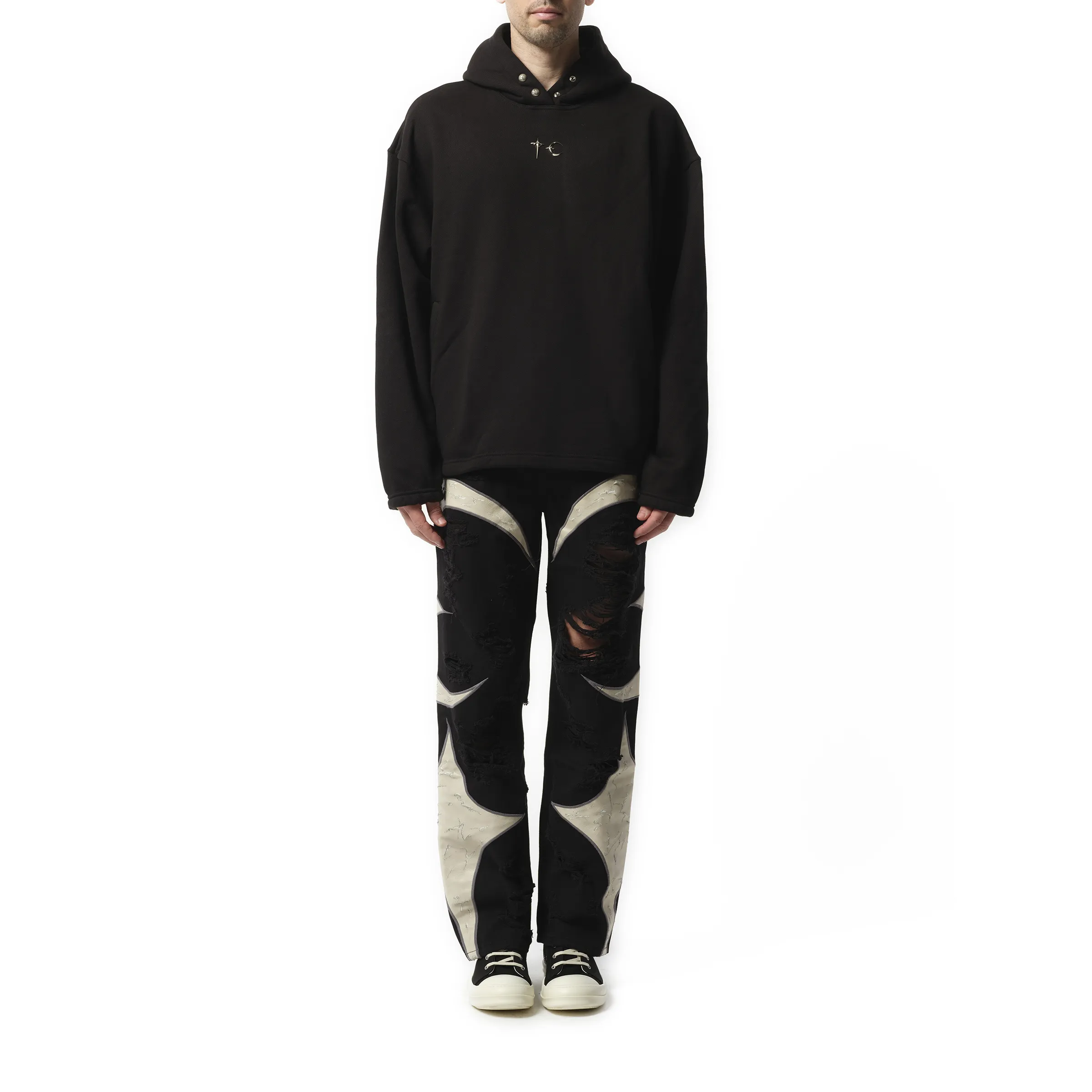 Color Emblem Hoodie in Black sold by MARAIS product image thumbnail 4