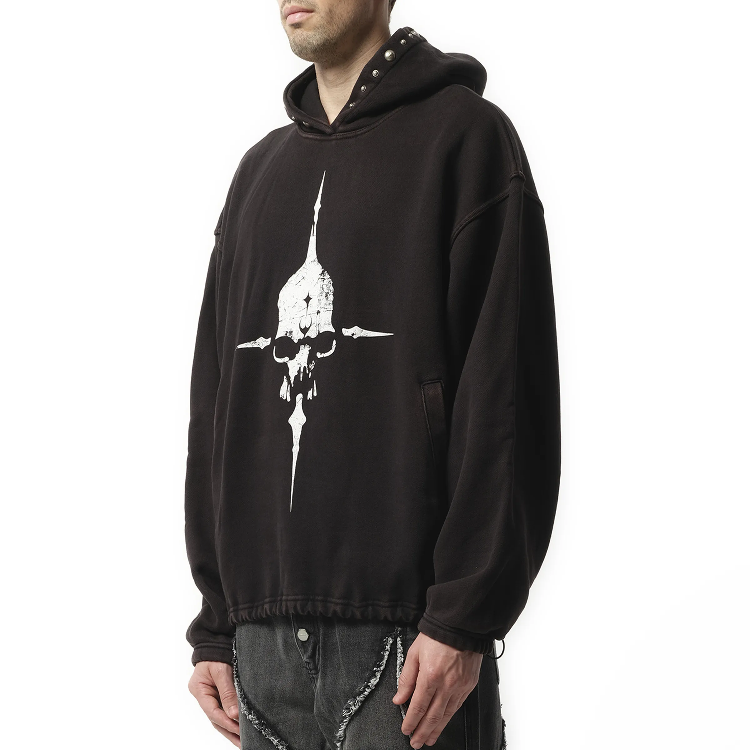 Peace Stud Hoodie in Black sold by MARAIS product image thumbnail 2